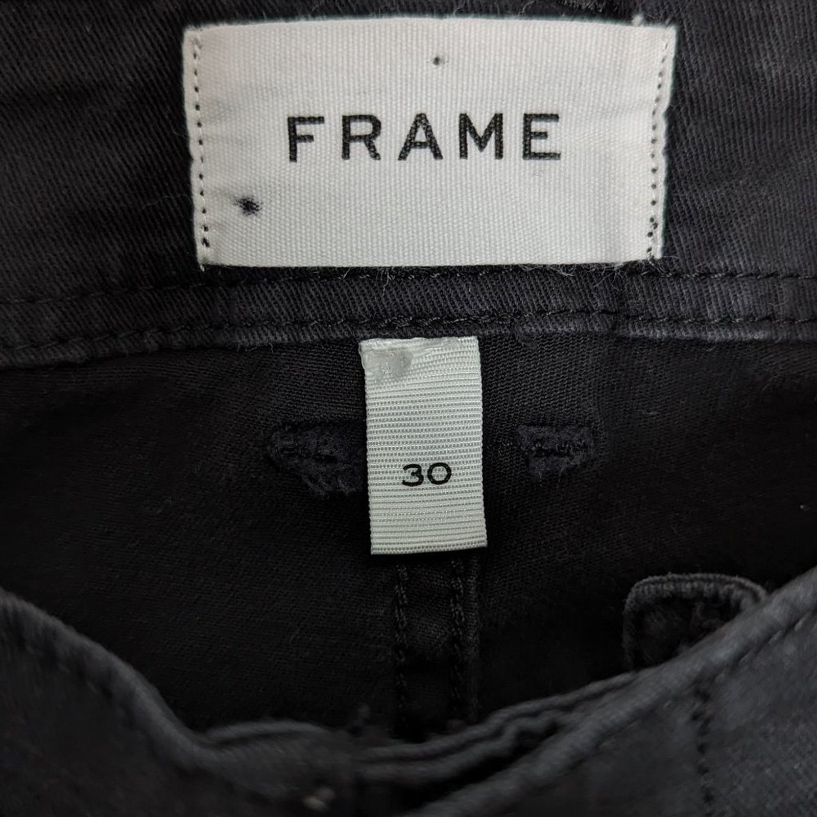 Frame Frame Washed Black Banded Bottom Trapunto Moto Pant Anke Zip Size 30" / US 8 / IT 44 - 3 Thumbnail
