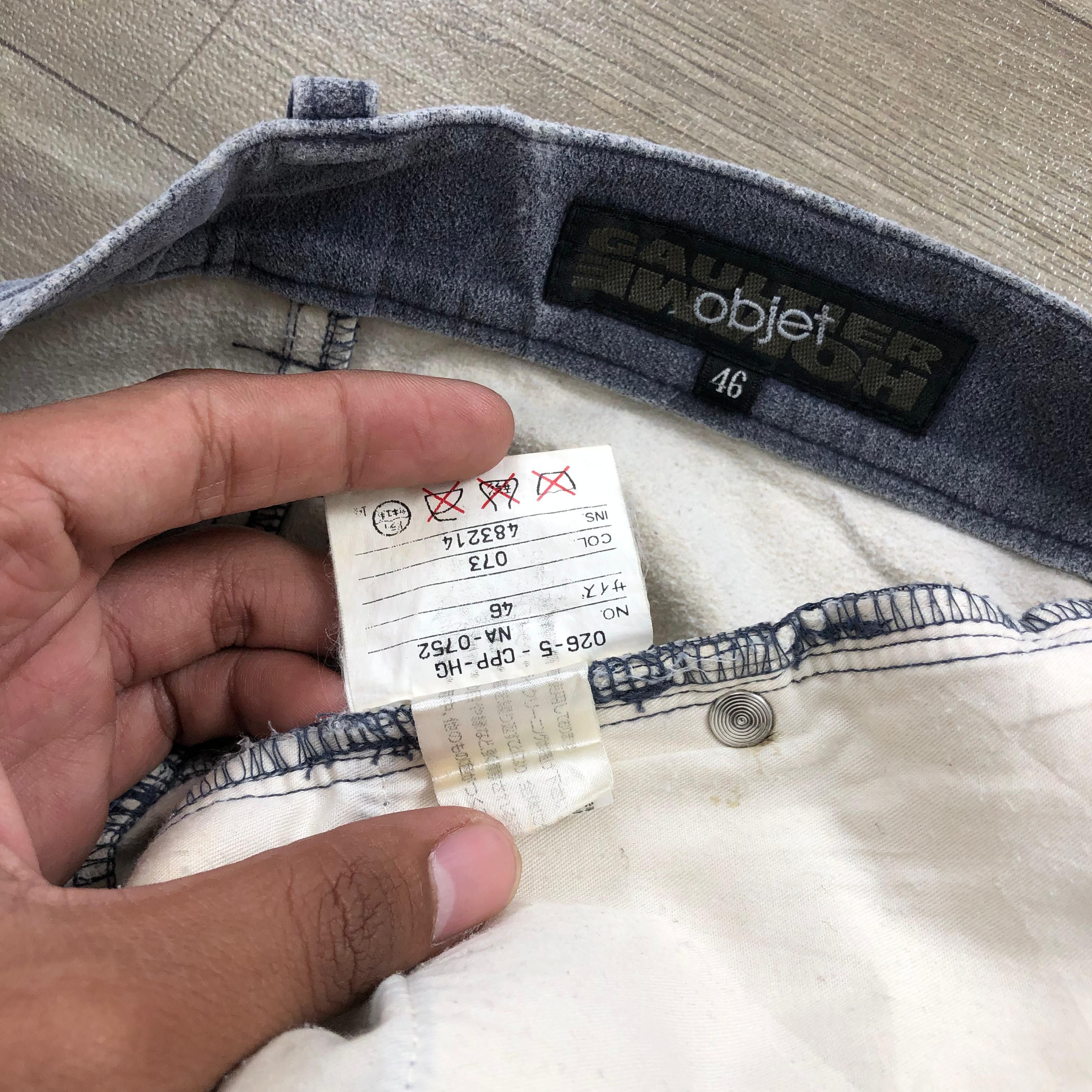 Gaultier Homme Objet 2000s Gaultier Homme Objet Faded Lgb Style Denim Jeans Size US 30 / EU 46 - 13 Thumbnail