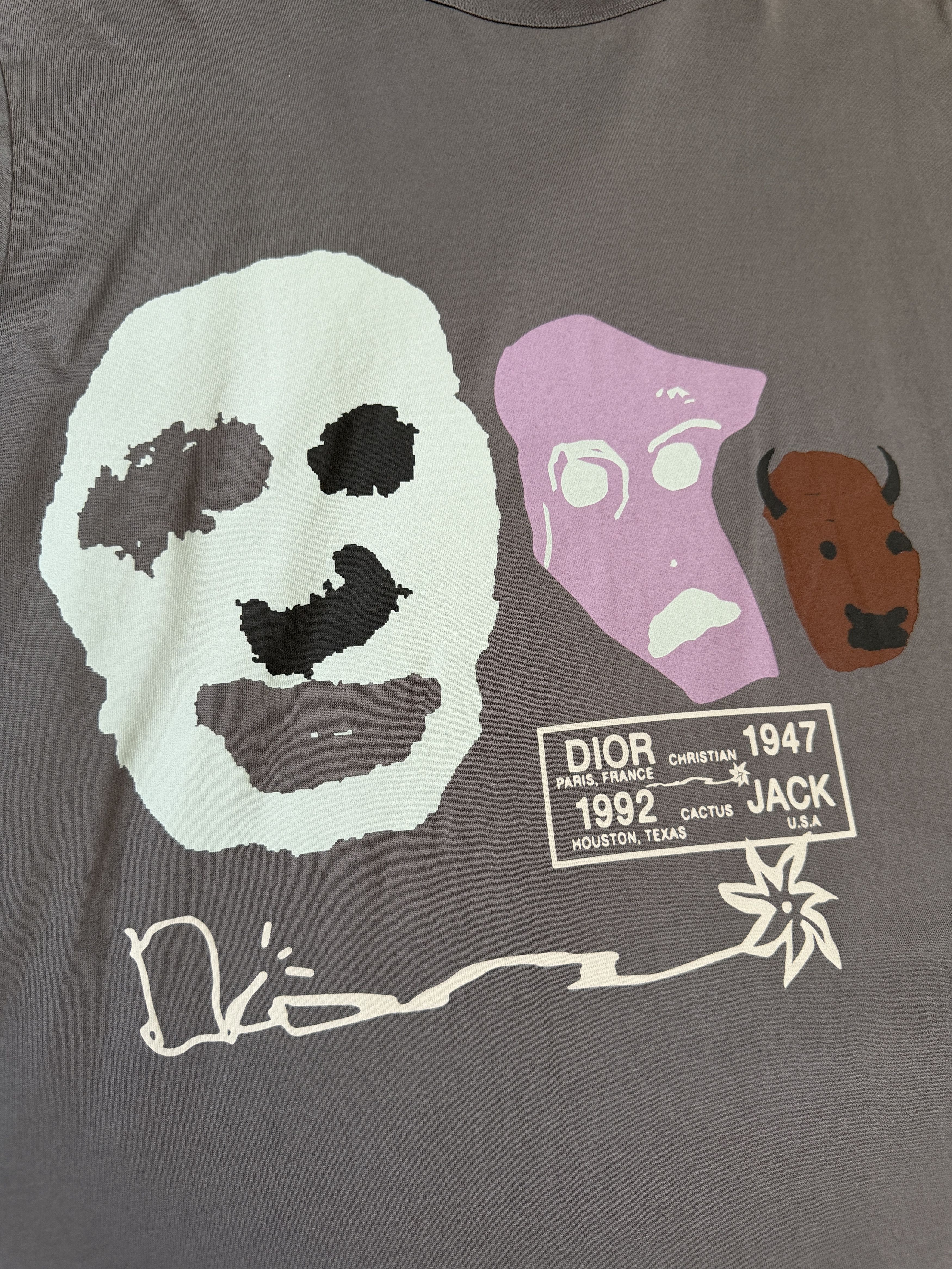 Dior DIOR X Cactus Jack Oversized T-Shirt - Grey Size US M / EU 48-50 / 2 - 3 Thumbnail