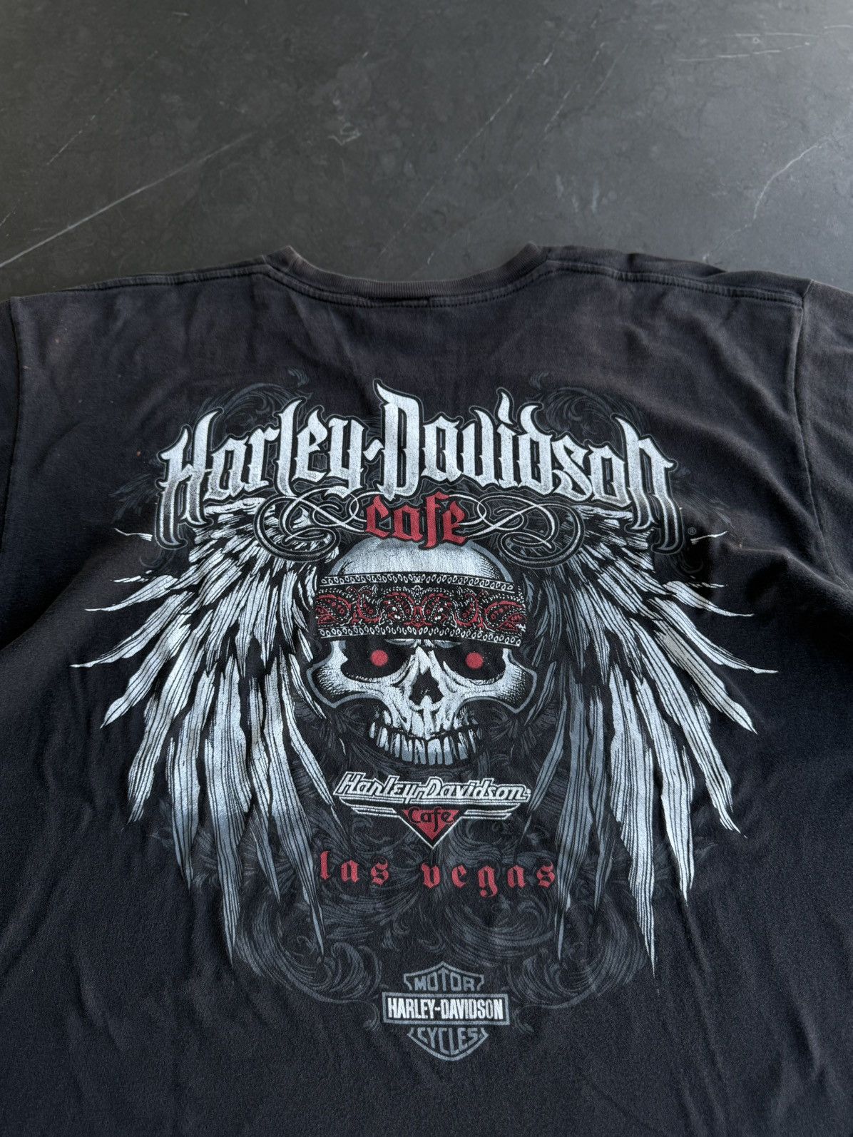 Harley Davidson × Vintage Vintage Harley Davidson Cafe Tee Size US XL / EU 56 / 4 - 5 Thumbnail