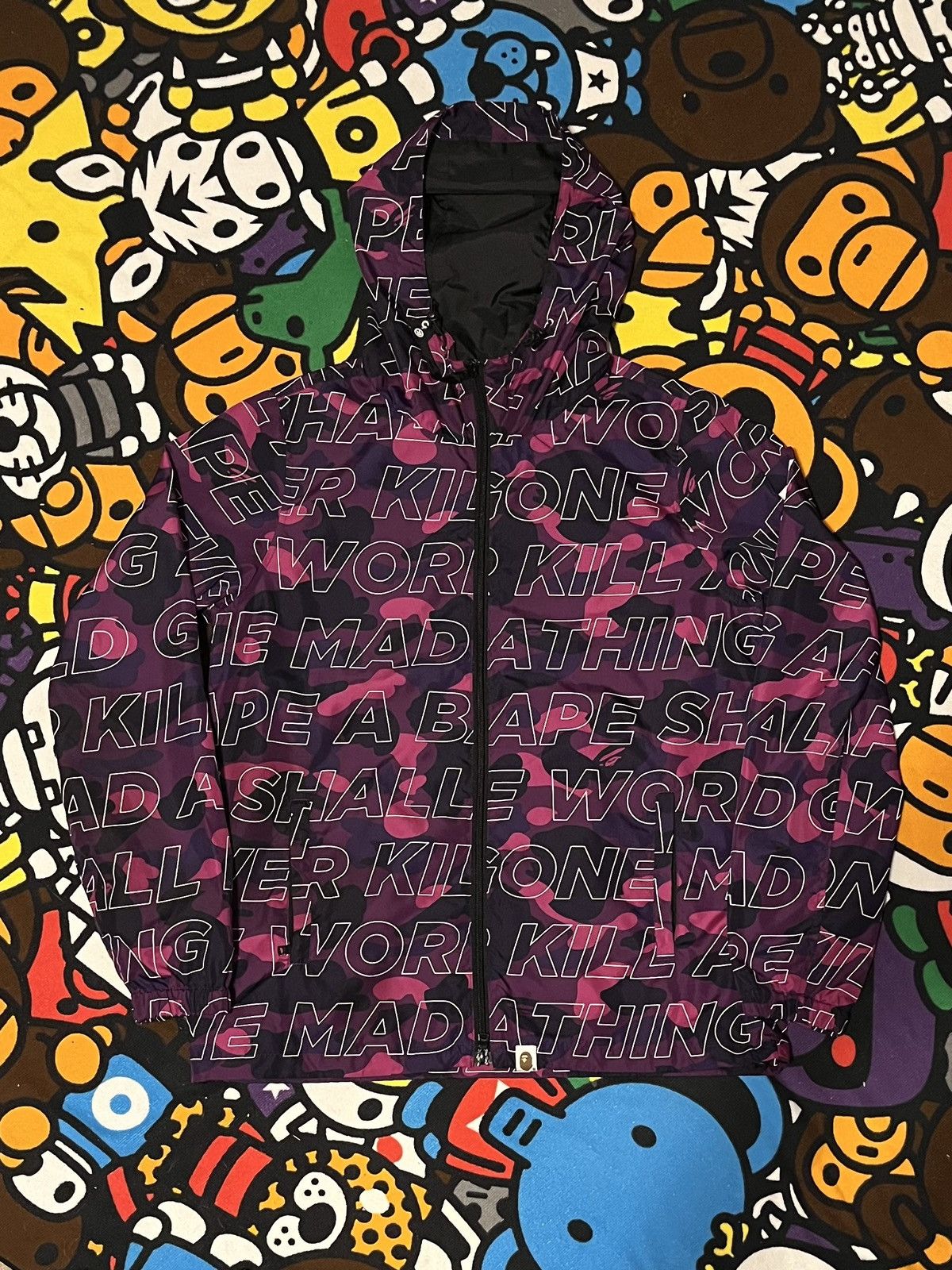 Bape Text Color Camo Jacket Size S / US 4 / IT 40 - 1 Thumbnail
