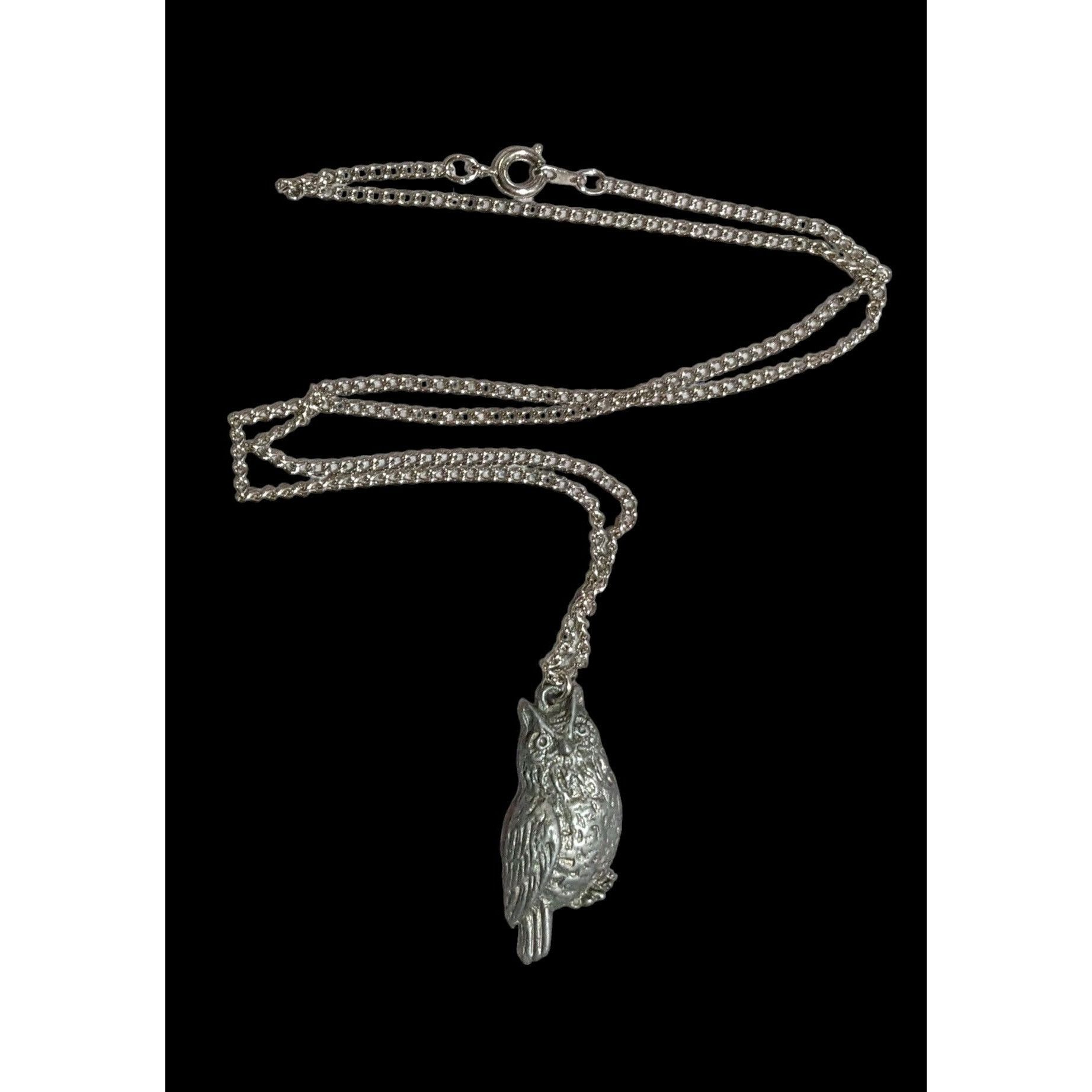 Other Vintage Minimalist Silver Owl Pendant Necklace Size ONE SIZE - 1 Thumbnail