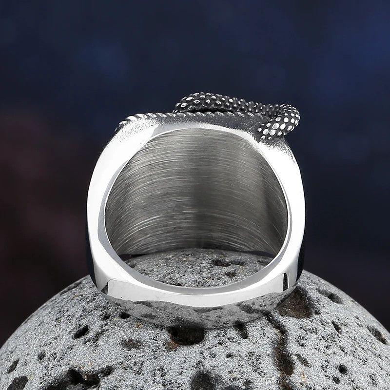 Japanese Brand × Jewelry × Vintage Snack Rock Black Stone Ring Size ONE SIZE - 4 Thumbnail