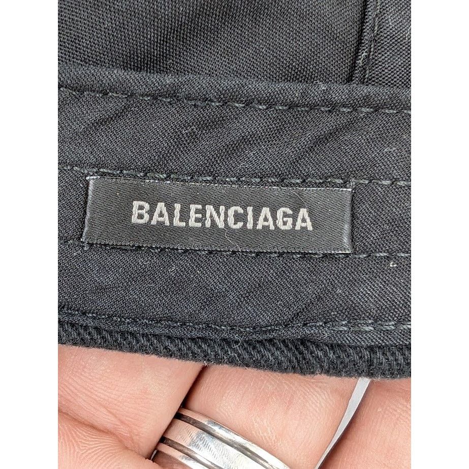 Balenciaga o1rshd1 Size: L / Hat Diagonal Cap Cotton Drill Black White Size ONE SIZE - 14 Thumbnail