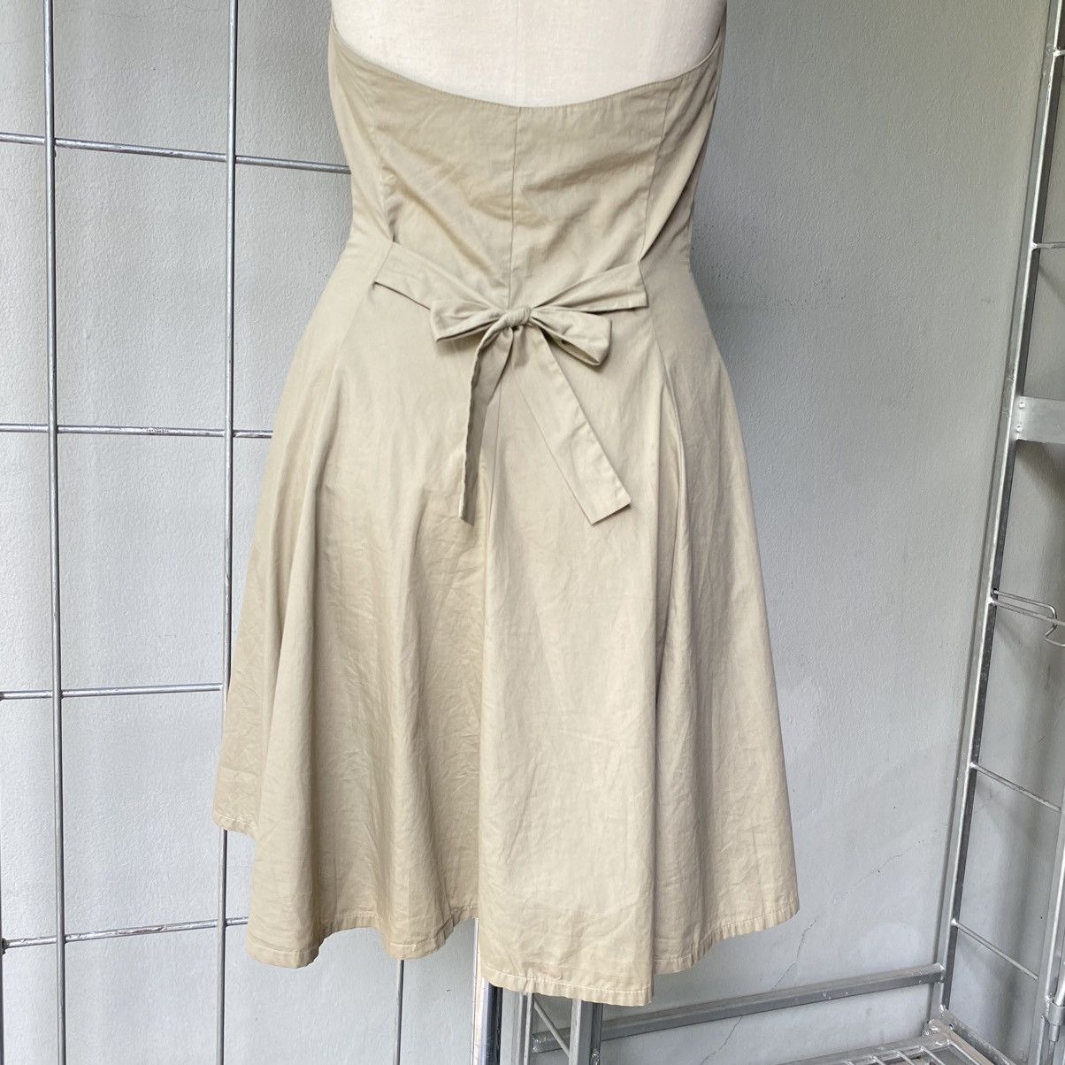 Norma Kamali NORMA KAMALI Beige Halter Button-Down Dress Size M / US 6-8 / IT 42-44 - 6 Thumbnail