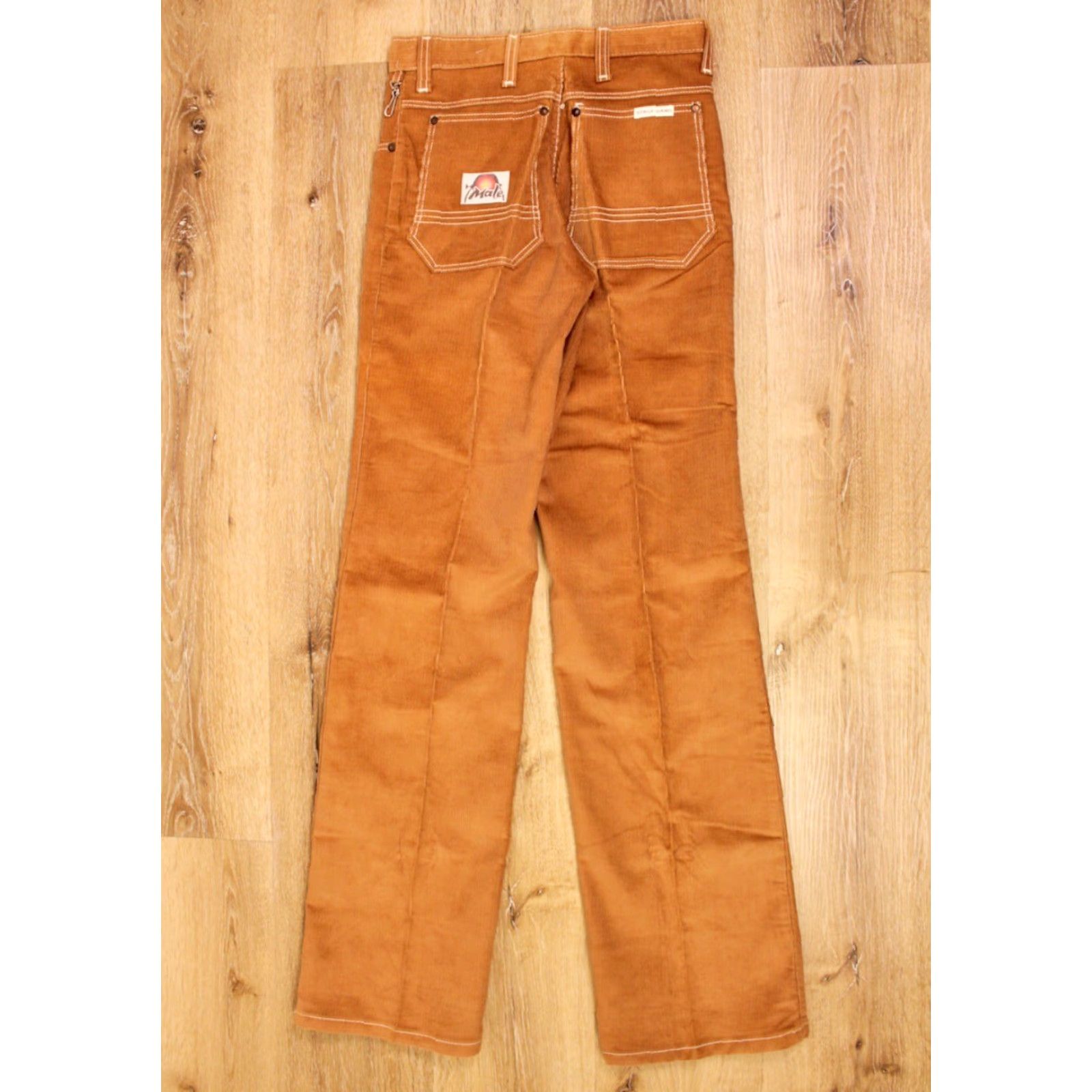 Vintage VINTAGE Men’s VTG 1970s NOS Male Brown Corduroys Flare Pants 28x34 70s Men’s Corduroy Flare N/A Size US 28 / EU 44 - 3 Thumbnail