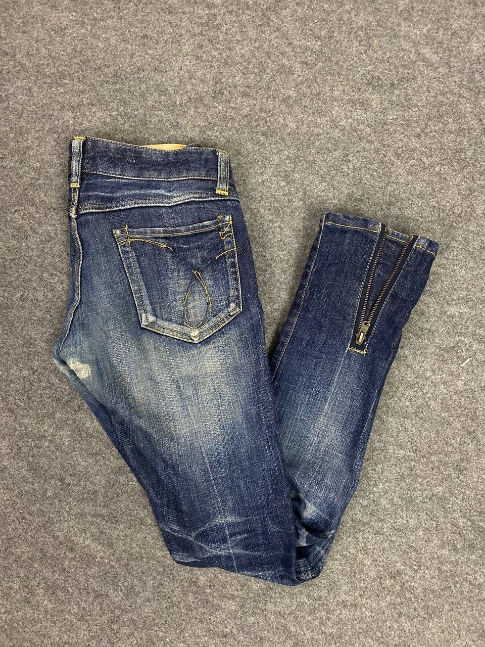Japanese Brand rico jeans riri zipper distressed rework bondage denim Size 32" / US 10 / IT 46 - 2 Thumbnail