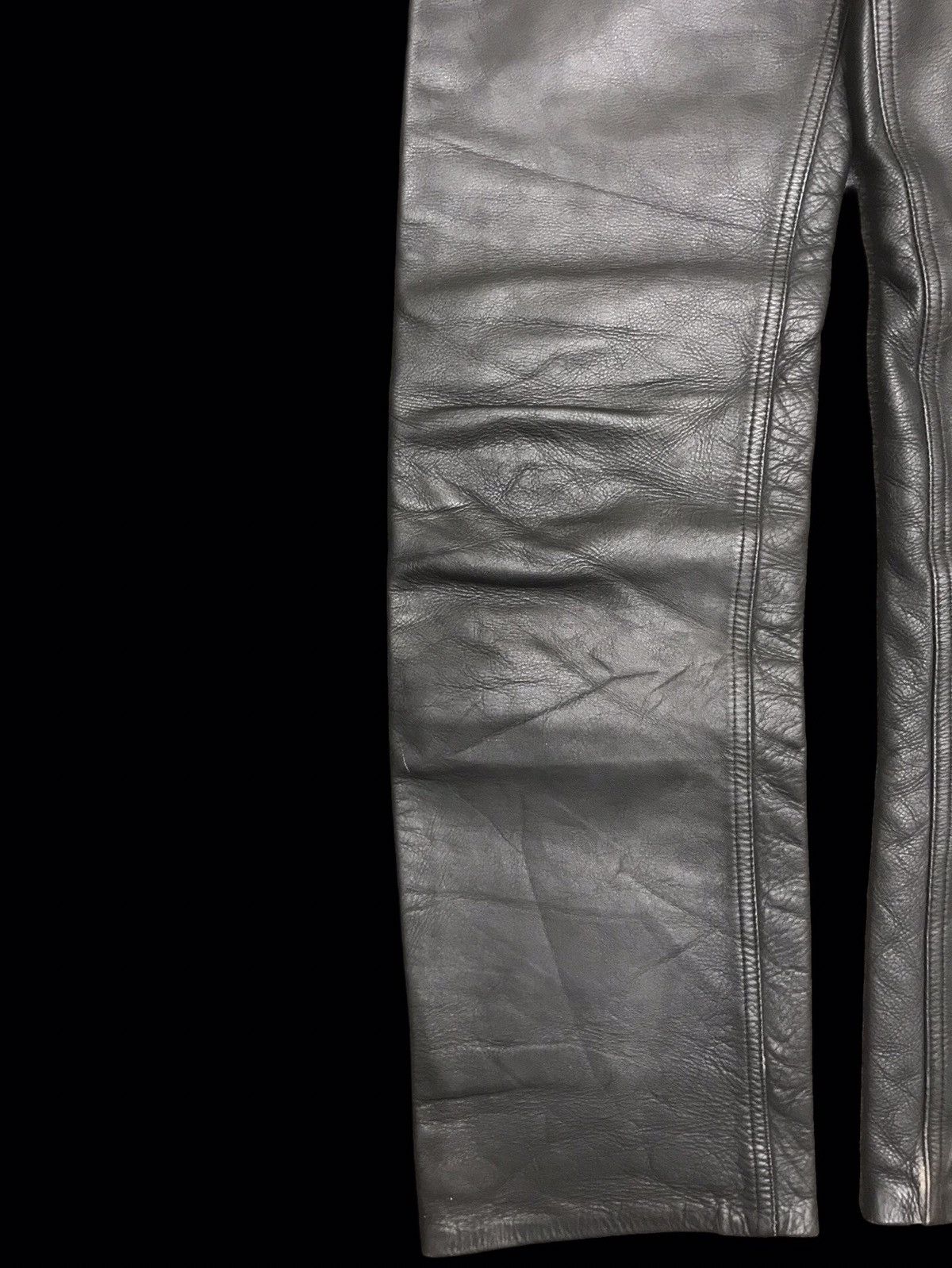 Genuine Leather 💥BIKER LEATHER PANT💥HUMAN BEING JAPAN LEATHER PANT F312 Size US 27 - 6 Thumbnail