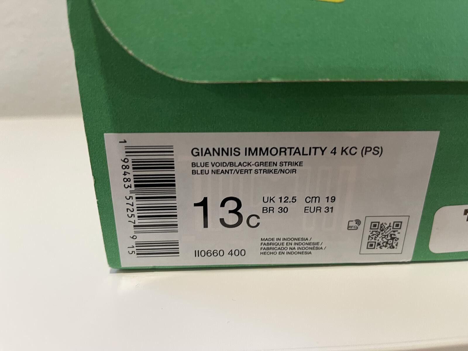 Nike Nike Giannis Immortality 4 KC Kids Basketball Shoes Size 13C Size US 13 / EU 46 - 2 Thumbnail