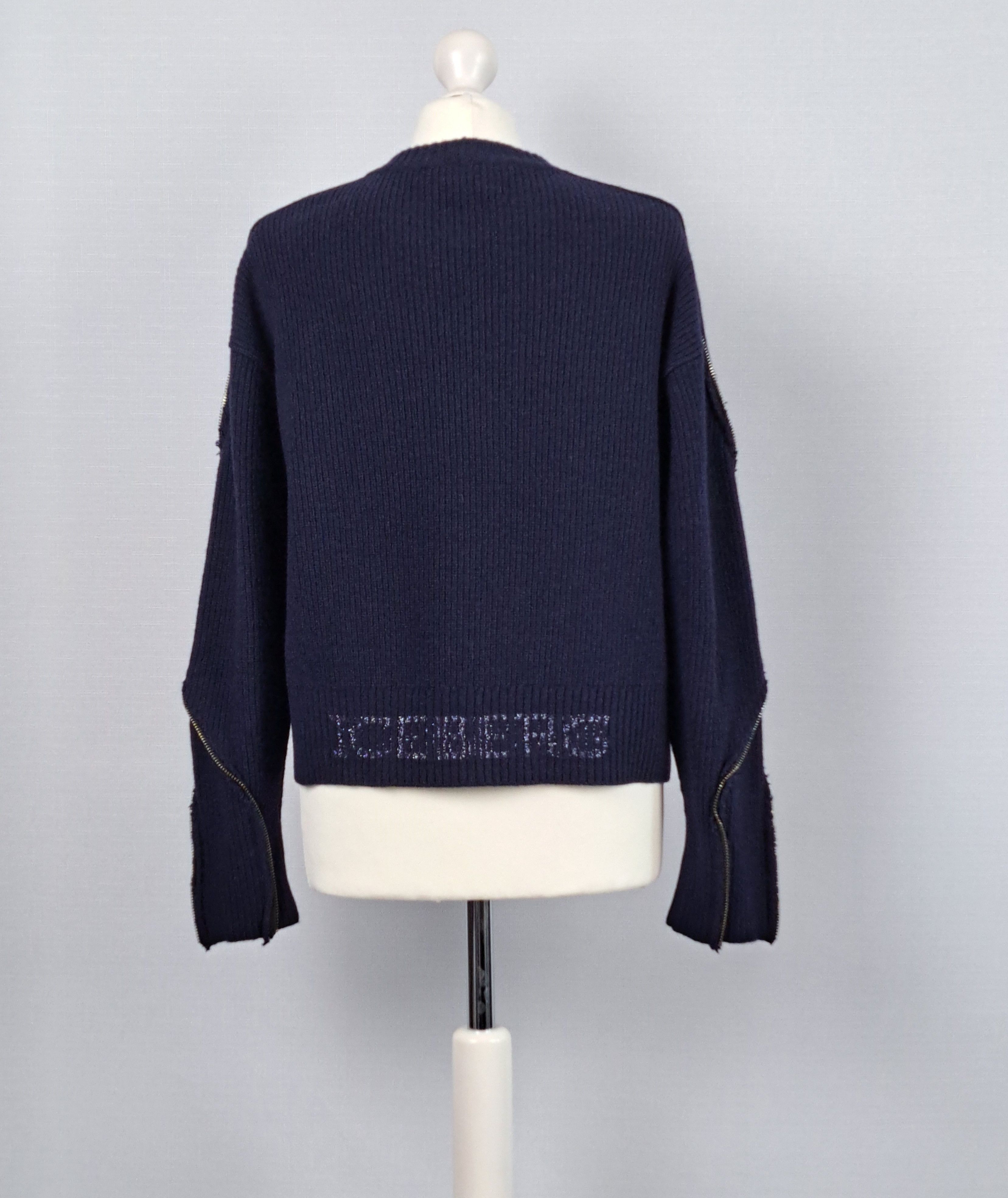 Iceberg ICEBERG decorative zippers on the sleeves wool sweater Size S / US 4 / IT 40 - 5 Thumbnail