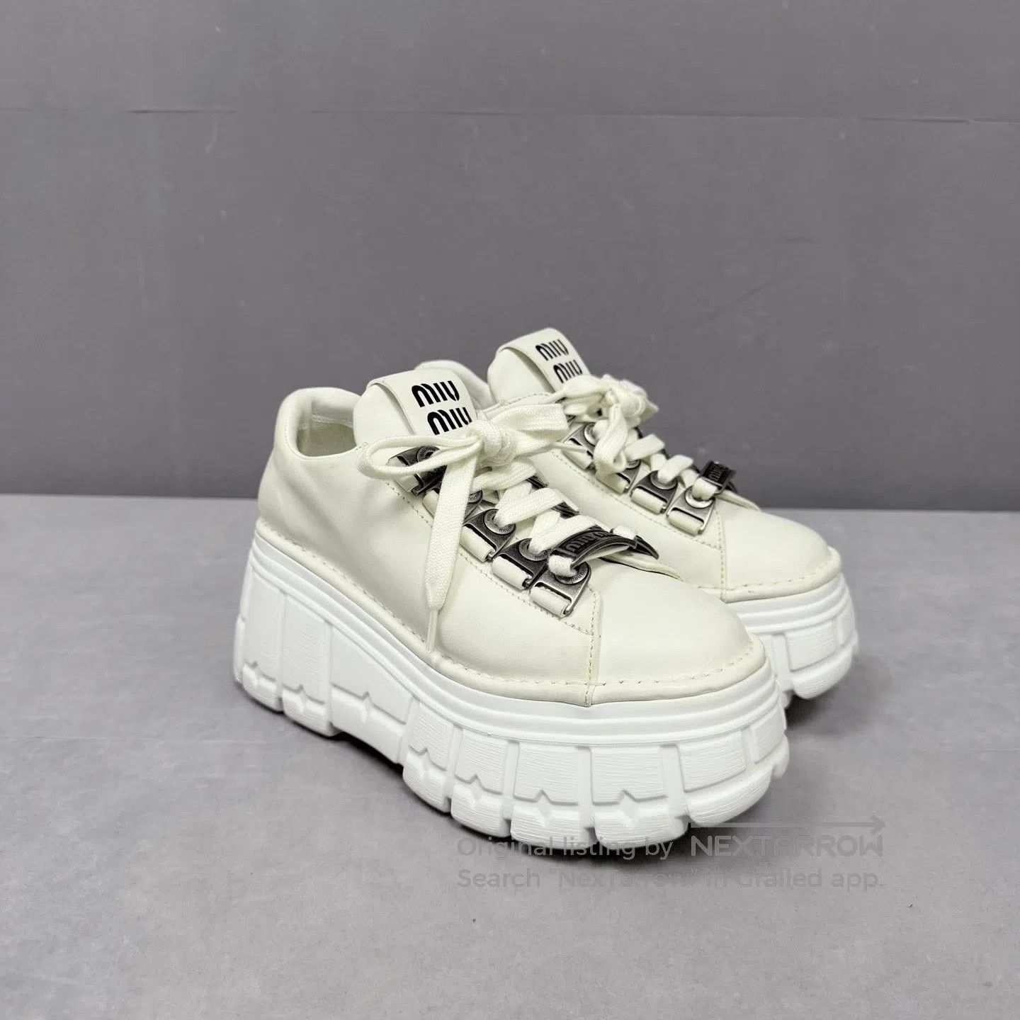Miu Miu Miumiu Platform Derby Shoes. Size US 4 / IT 34 - 3 Thumbnail