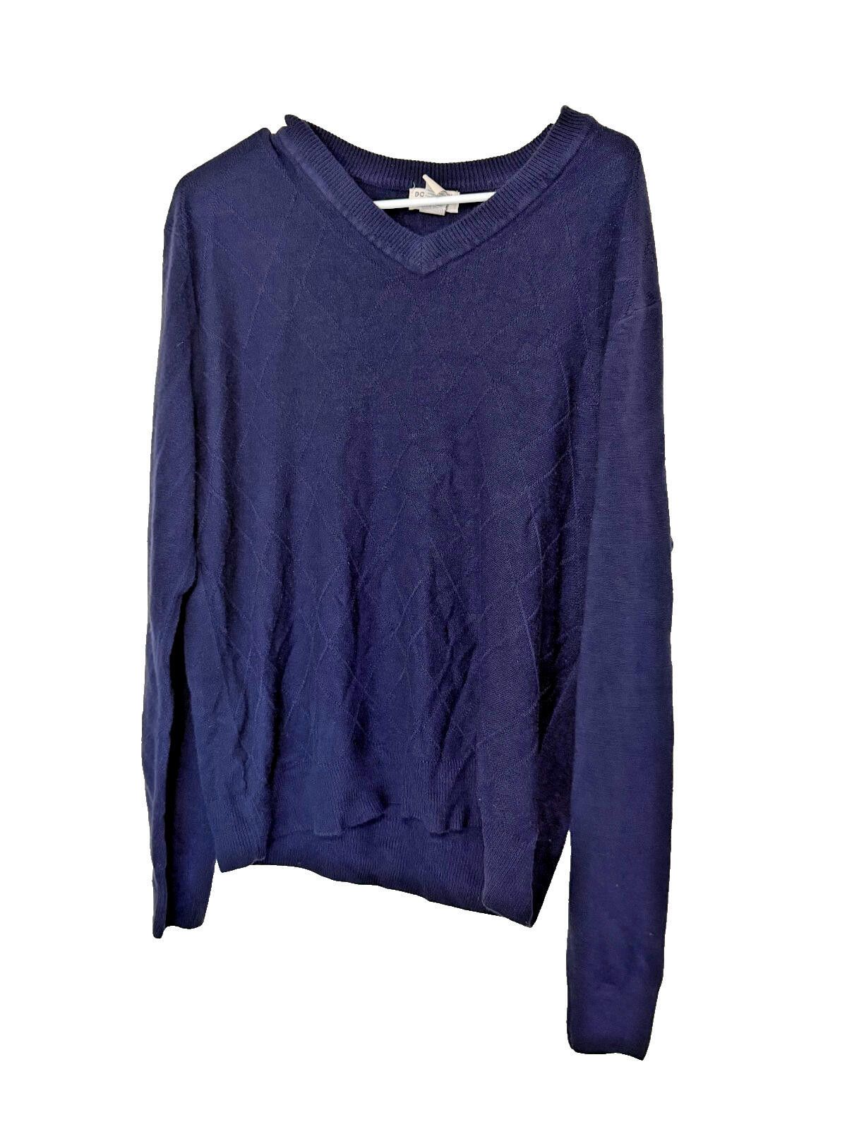 Dockers Dockers Navy Blue V Neck Sweater Mens L Size US L / EU 52-54 / 3 - 1 Thumbnail