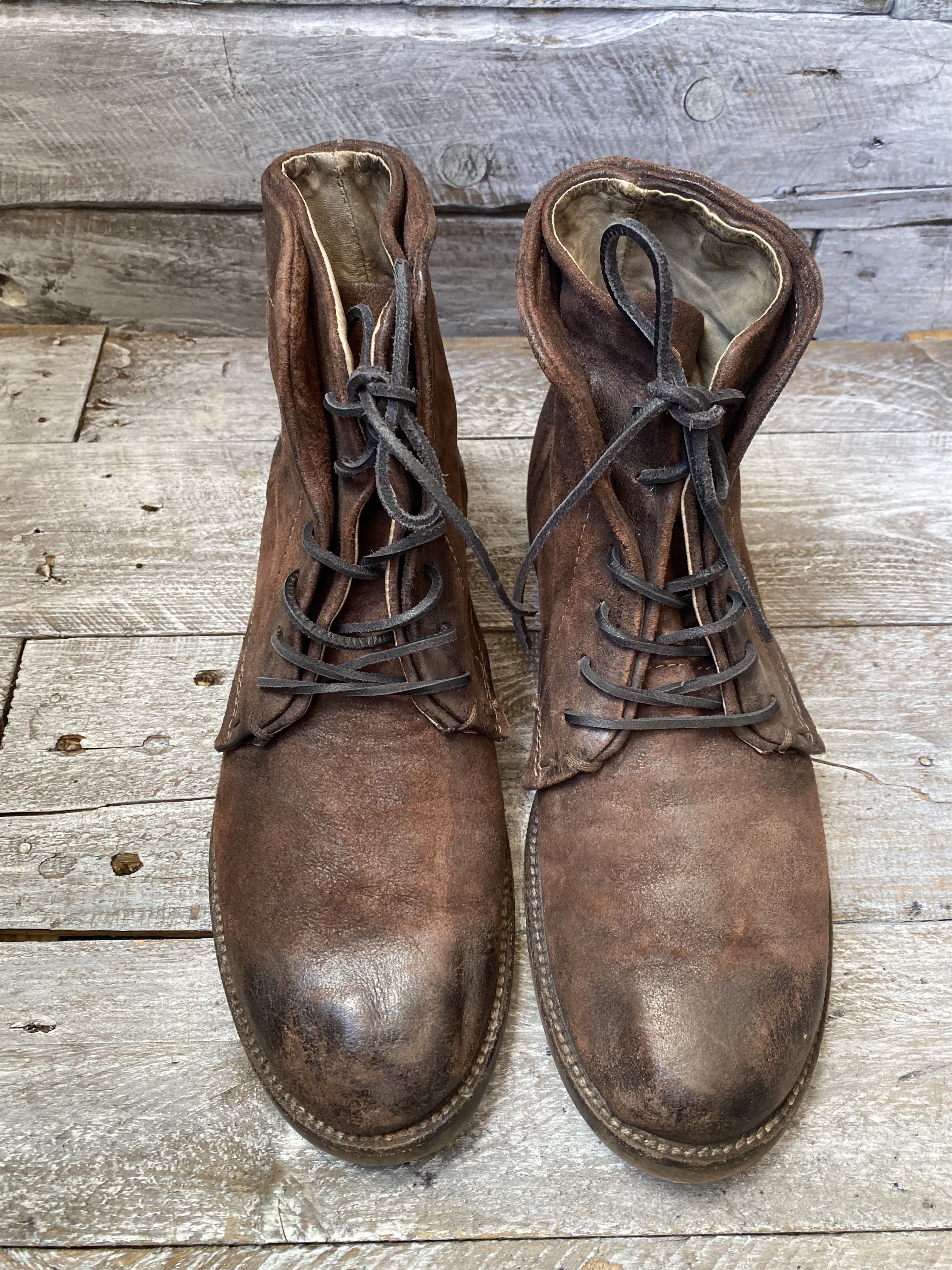 A.S.98 As.98 brown burnished ankle biker combat boots sz 42 Size US 9 / EU 42 - 2 Thumbnail