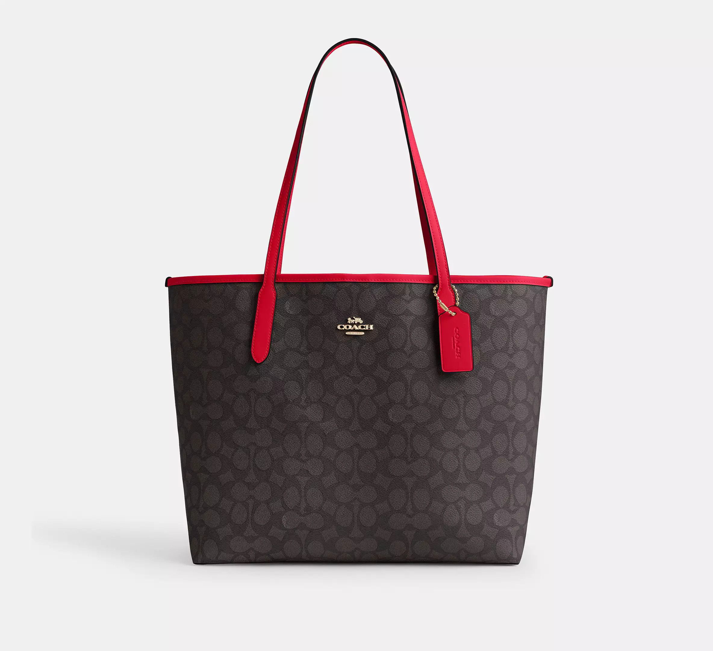 Coach City Tote Bag In Signature Canvas CV976 Size ONE SIZE - 1 Thumbnail