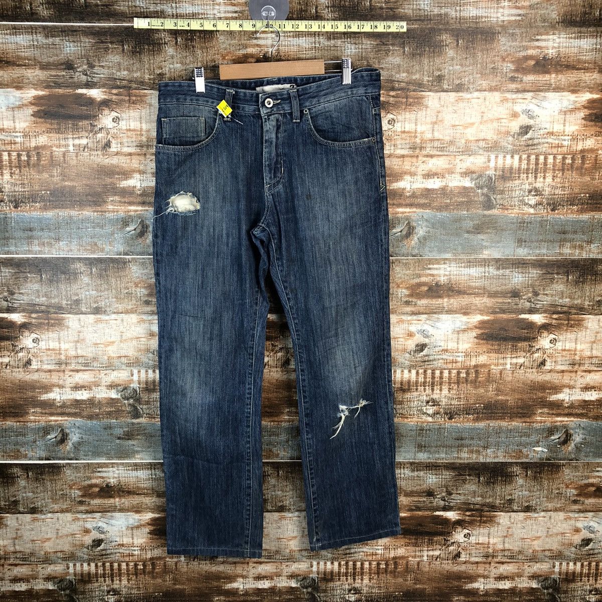 Seven 7 DL Seven 7 Blue Distressed Denim Pants #C204 Size US 32 / EU 48 - 1 Thumbnail