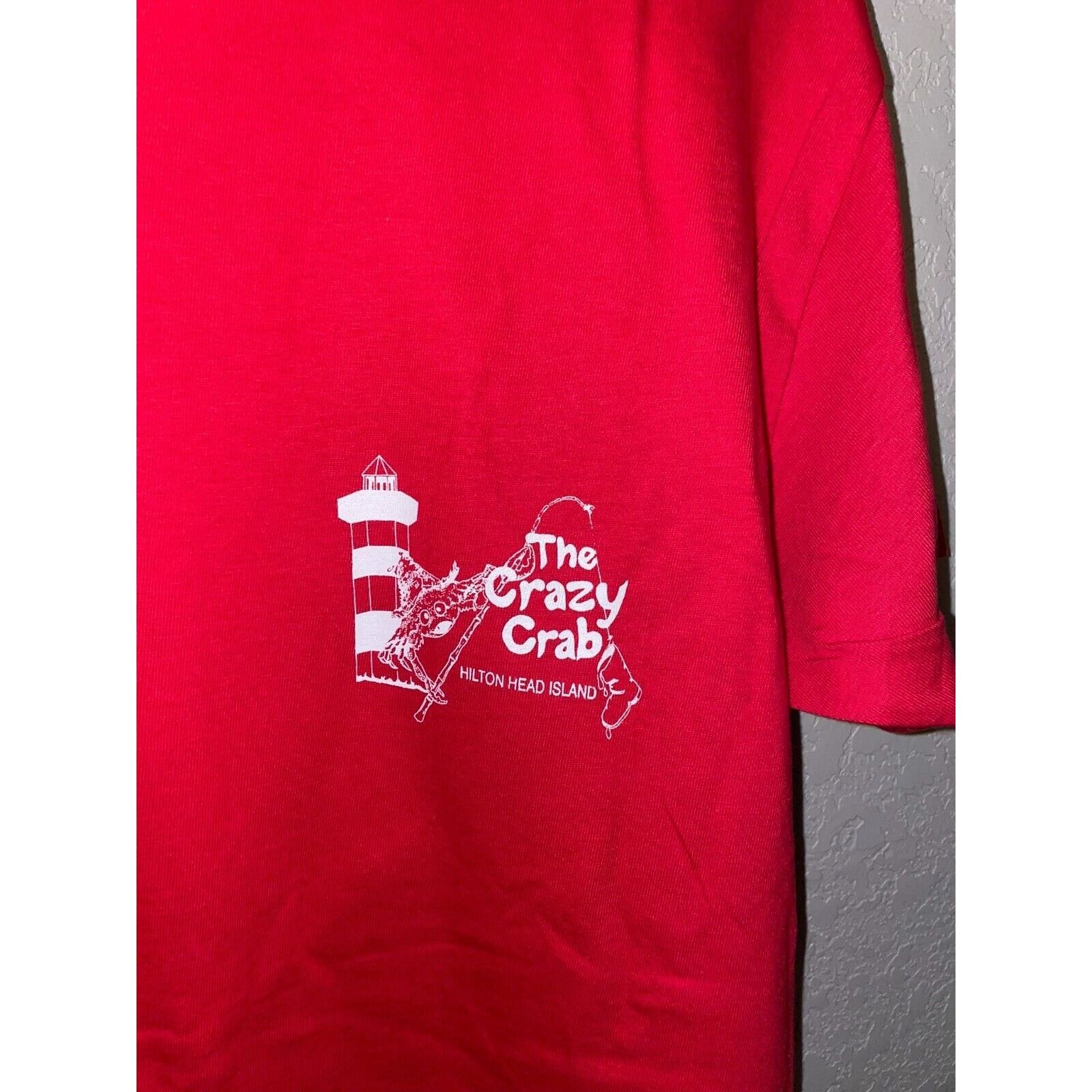 Hanes Vintage Hilton Head Island Shirt The Crazy Crab Tee VTG 90s Size US M / EU 48-50 / 2 - 3 Thumbnail
