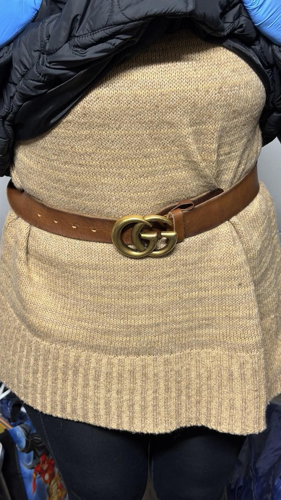 Gucci Gucci GG Marmont Brown Leather Size 85/34 Made in Italy Size ONE SIZE - 7 Thumbnail