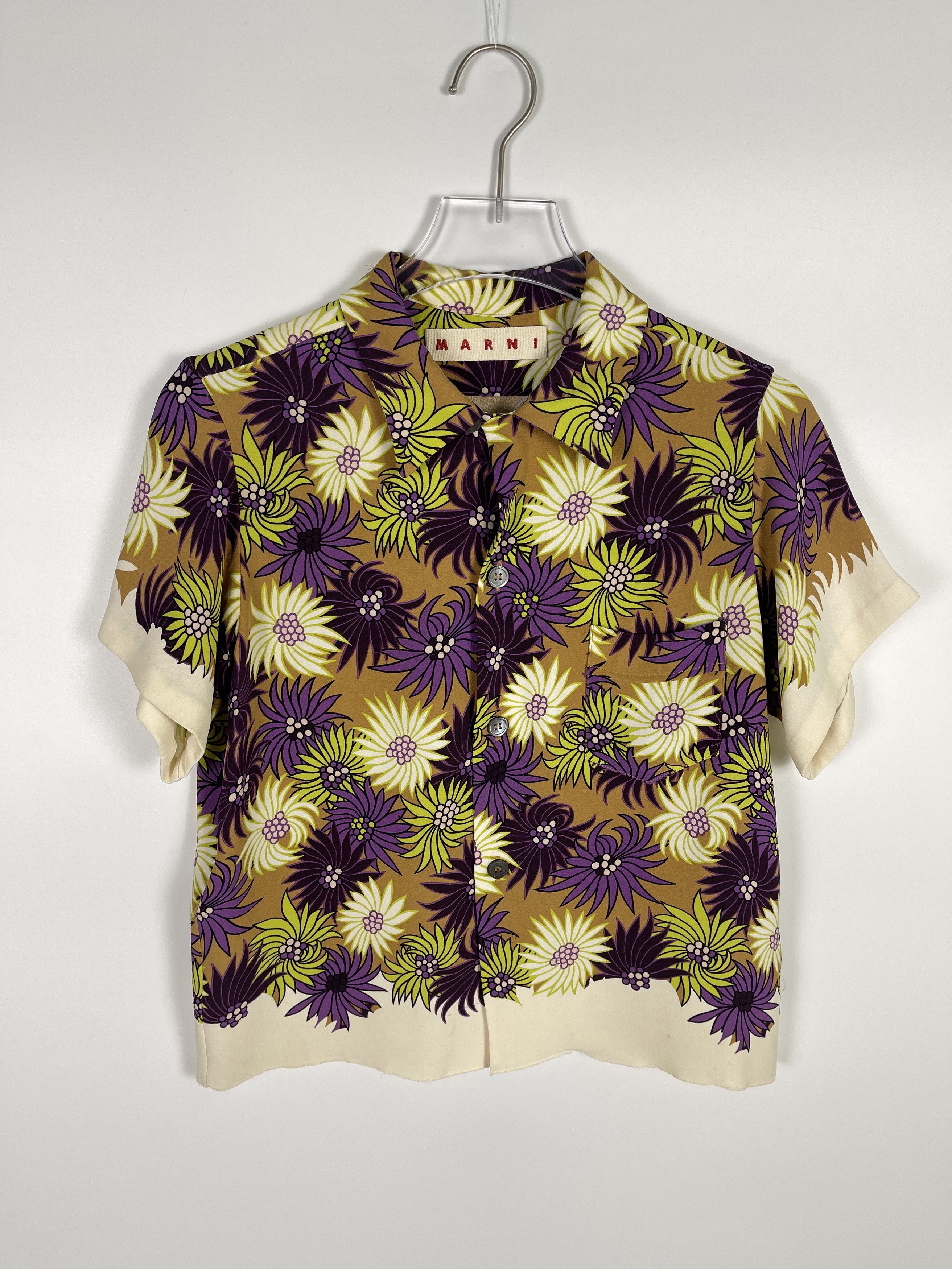 Marni Marni All-over Pattern Silk Aloha Shirt Size US XS / EU 42 / 0 - 1 Thumbnail