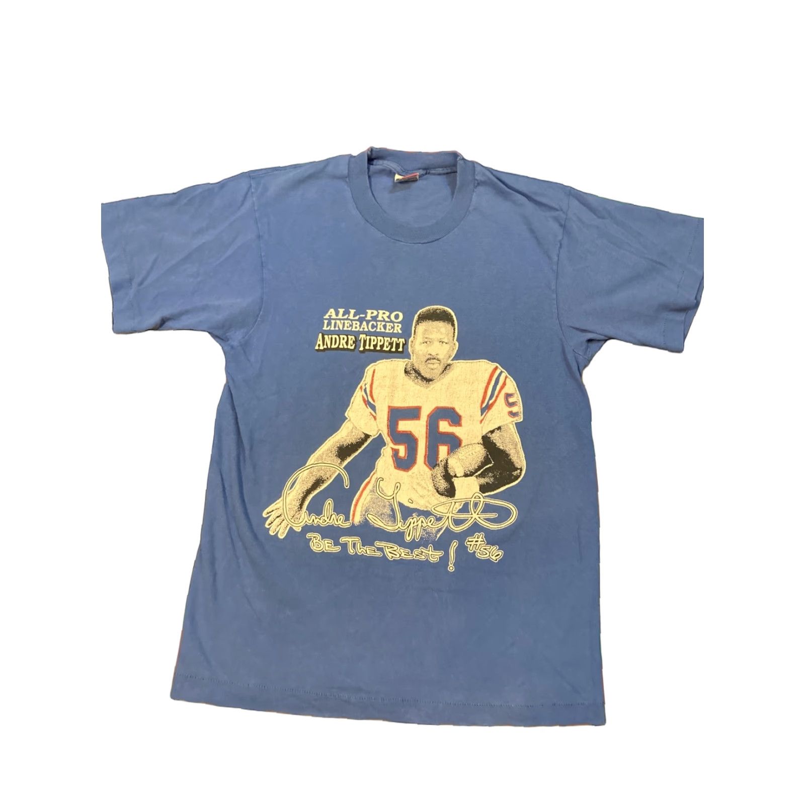 Fruit Of The Loom VINTAGE Andre Tippett Football Linebacker 80s Patriots T-Shirt Men M Blue Size US M / EU 48-50 / 2 - 1 Thumbnail