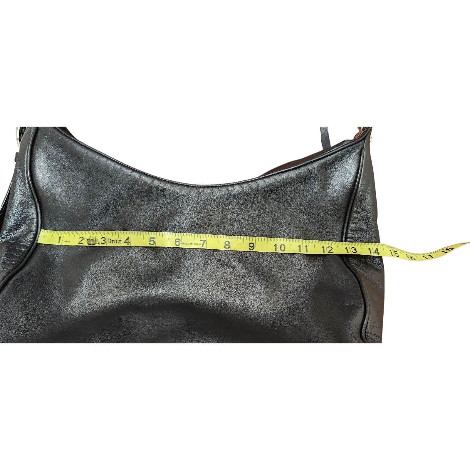 Marc Jacobs MARC JACOBS THE TEMPO LEATHER HOBO SHOULDER BAG BLACK Size ONE SIZE - 19 Thumbnail