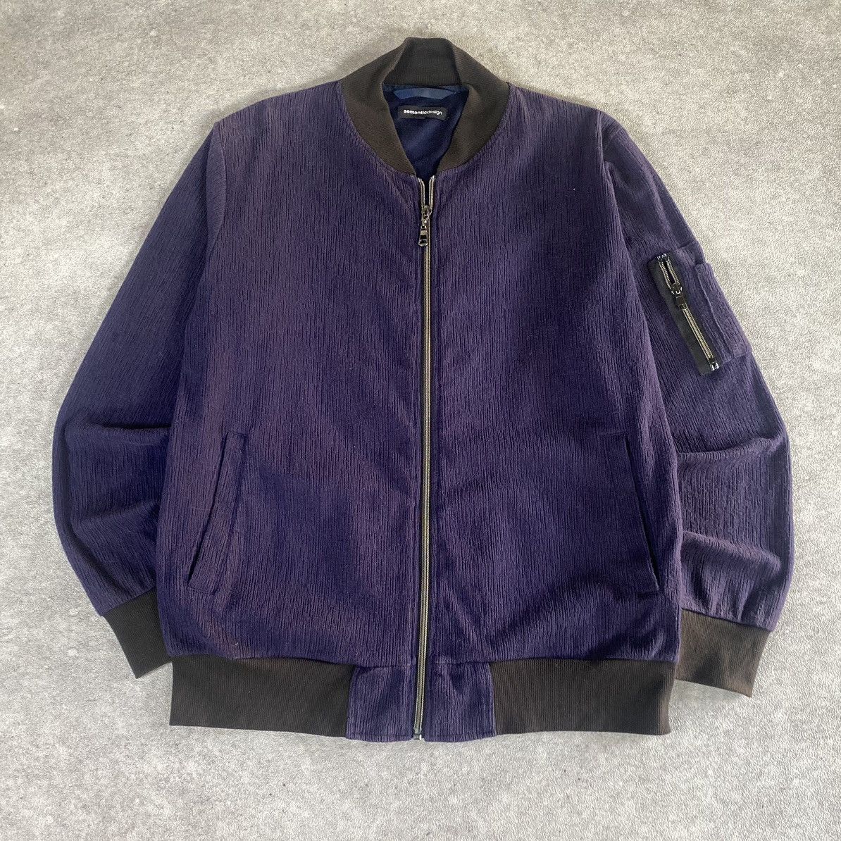 semanticdesign Semantic Design knit bomber navy Size US M / EU 48-50 / 2 - 1 Thumbnail