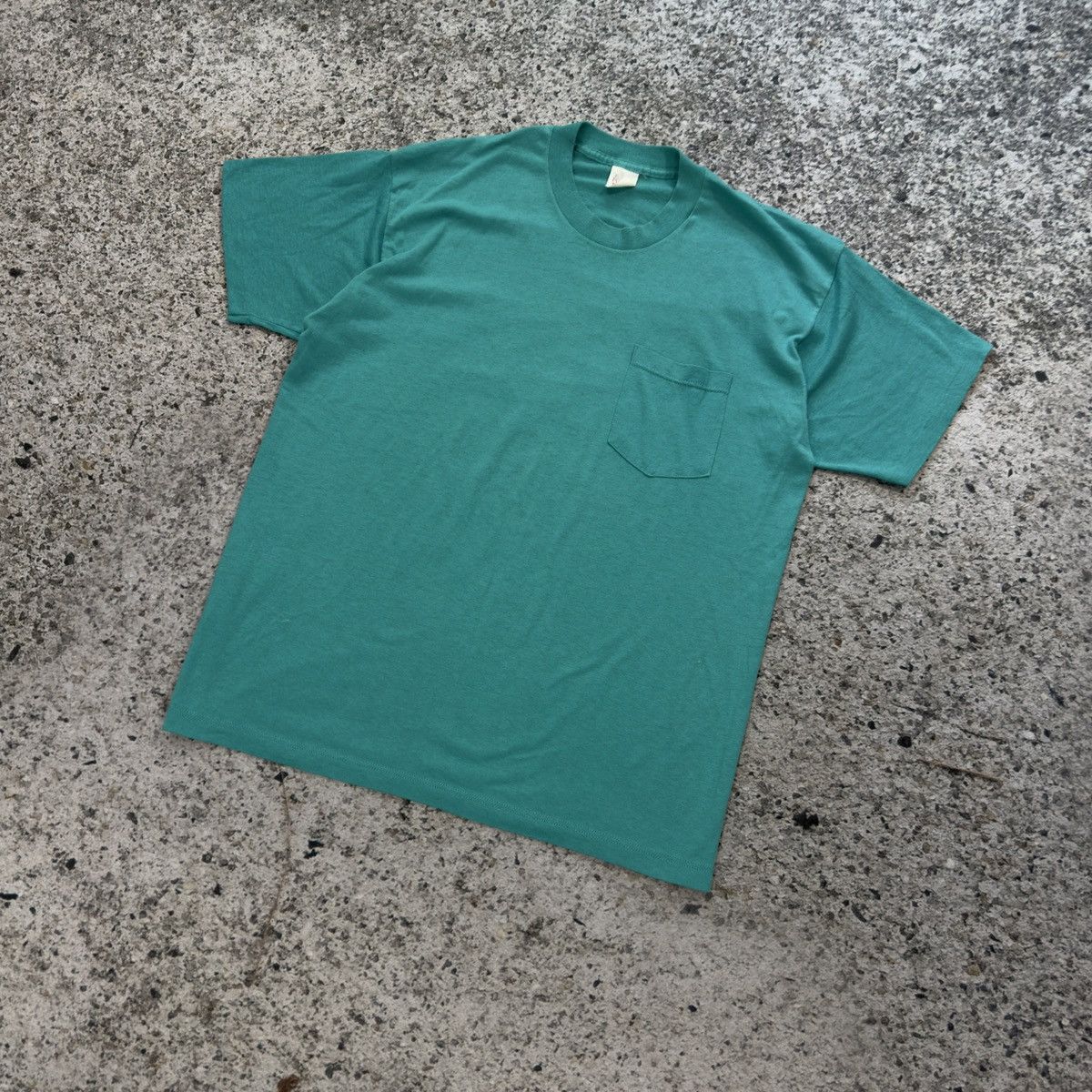 Vintage 90s Teal Pocket Shirt Made In USA Paper Thin ERD Grunge Size US XL / EU 56 / 4 - 6 Thumbnail