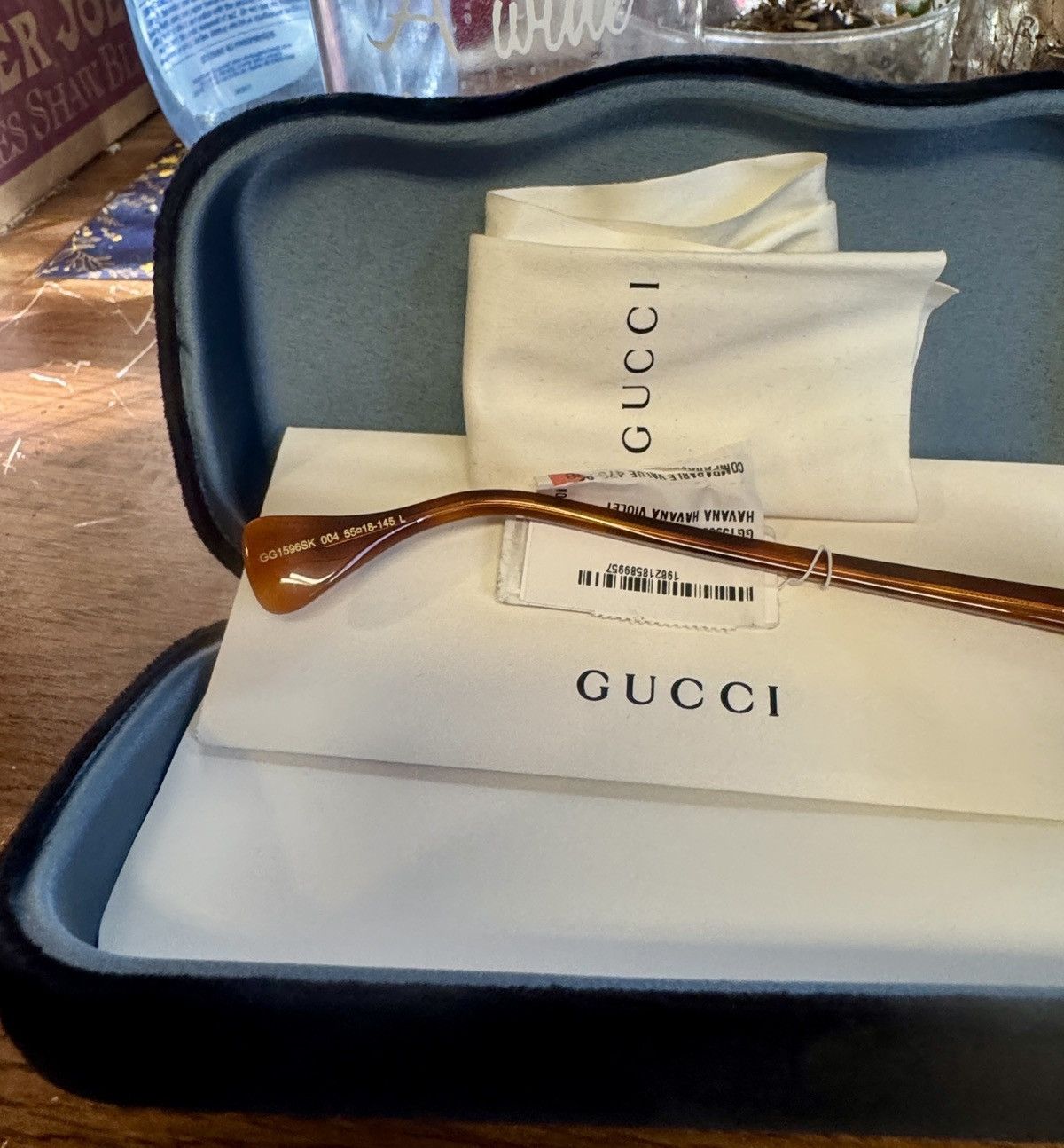 Gucci Gucci 55mm Square Sunglasses Qty: 1 HAVANA Size ONE SIZE - 5 Thumbnail