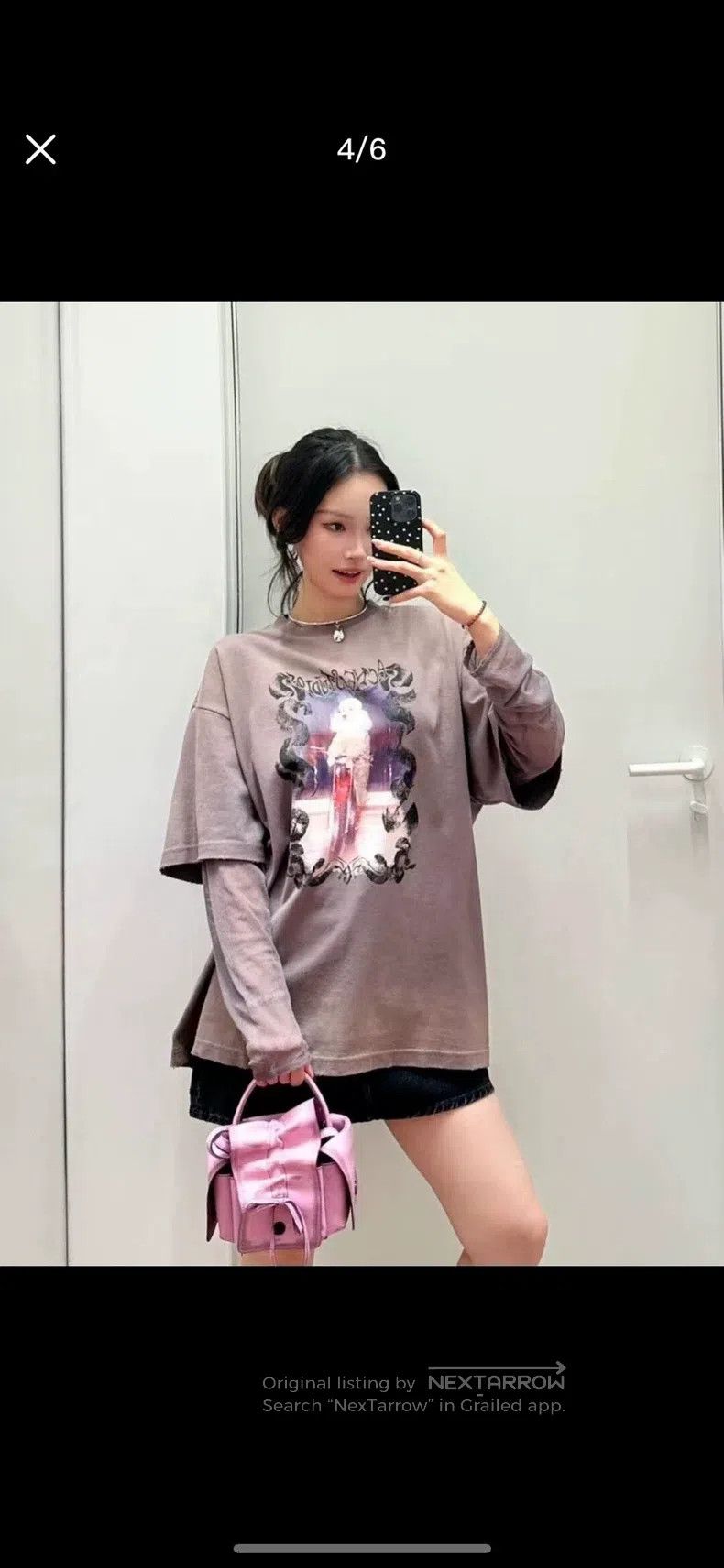 Acne Studios Acne Studios Purple Poodle Fake Two-Piece Long Sleeve Swea Size US L / EU 52-54 / 3 - 2 Thumbnail