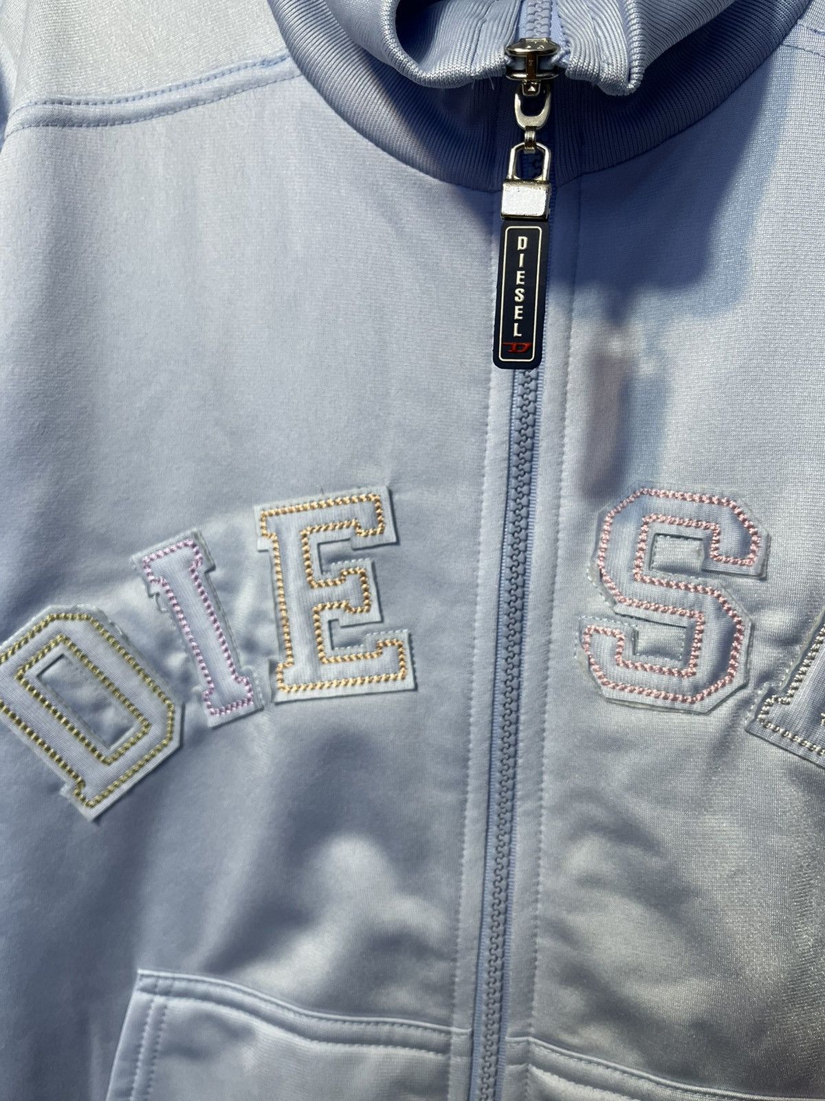 Diesel × Vintage Vintage Diesel Women’s Blue Y2K Zip Track Jacket Size M / US 6-8 / IT 42-44 - 5 Thumbnail