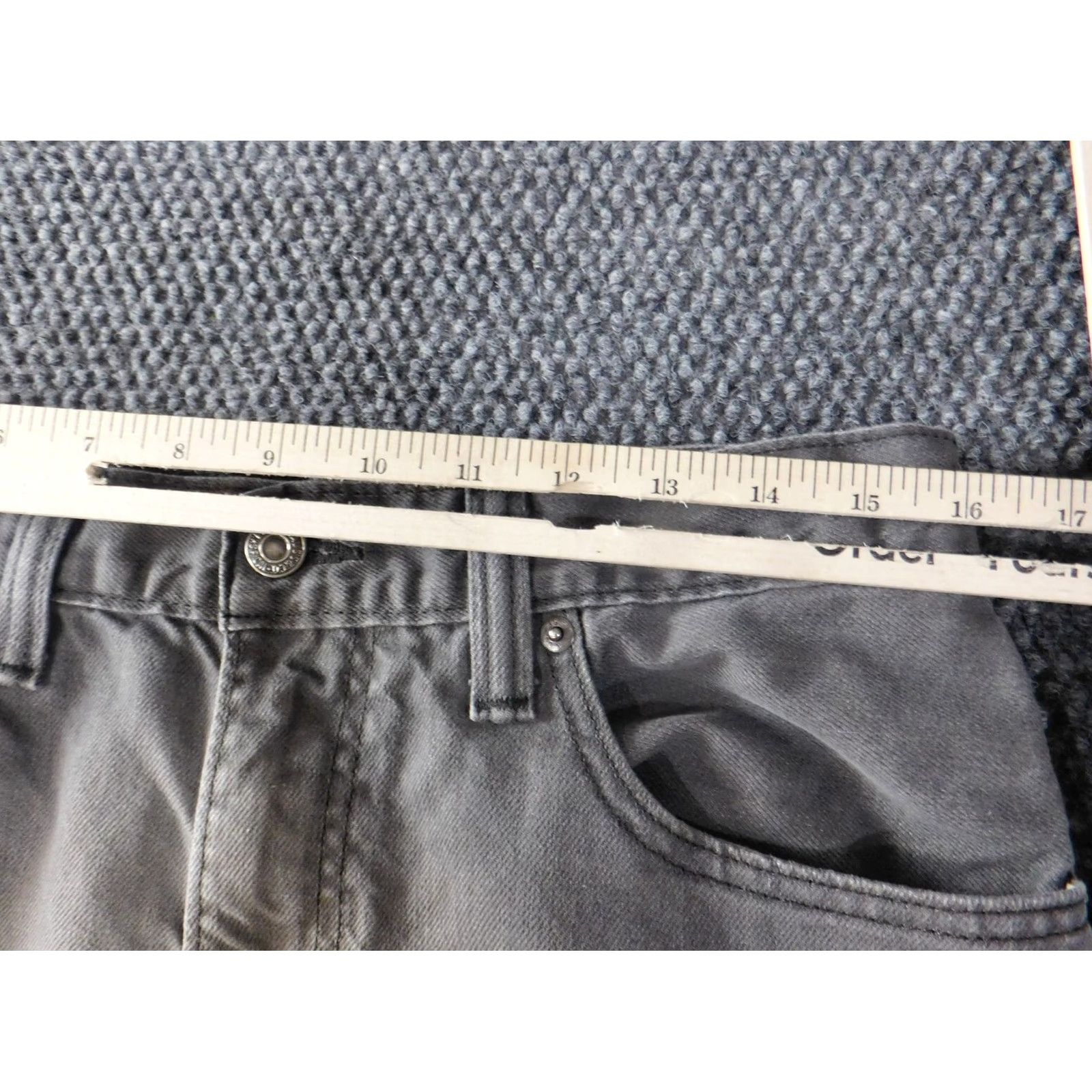 Levi's Levi's 508 Jeans Mens 32x30 Gray Straight Regular Classic Cowboy Pockets Denim Cotton Zip Inseam 30" Rise Mid 10-12 In. Size US 32 / EU 48 - 3 Thumbnail