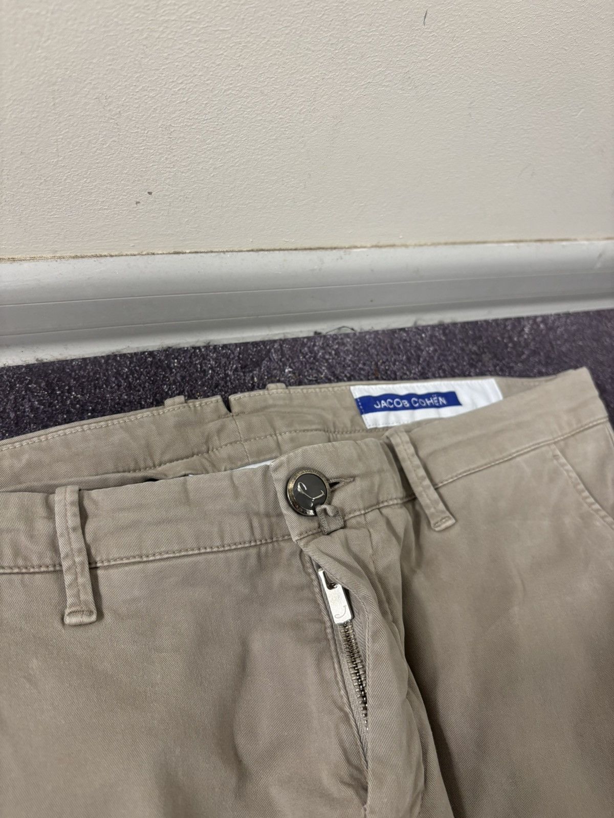 Jacob Cohen Jacob Cohen Bobby Men’s Beige Cotton Stretch Chino Pants Size US 36 / EU 52 - 9 Thumbnail