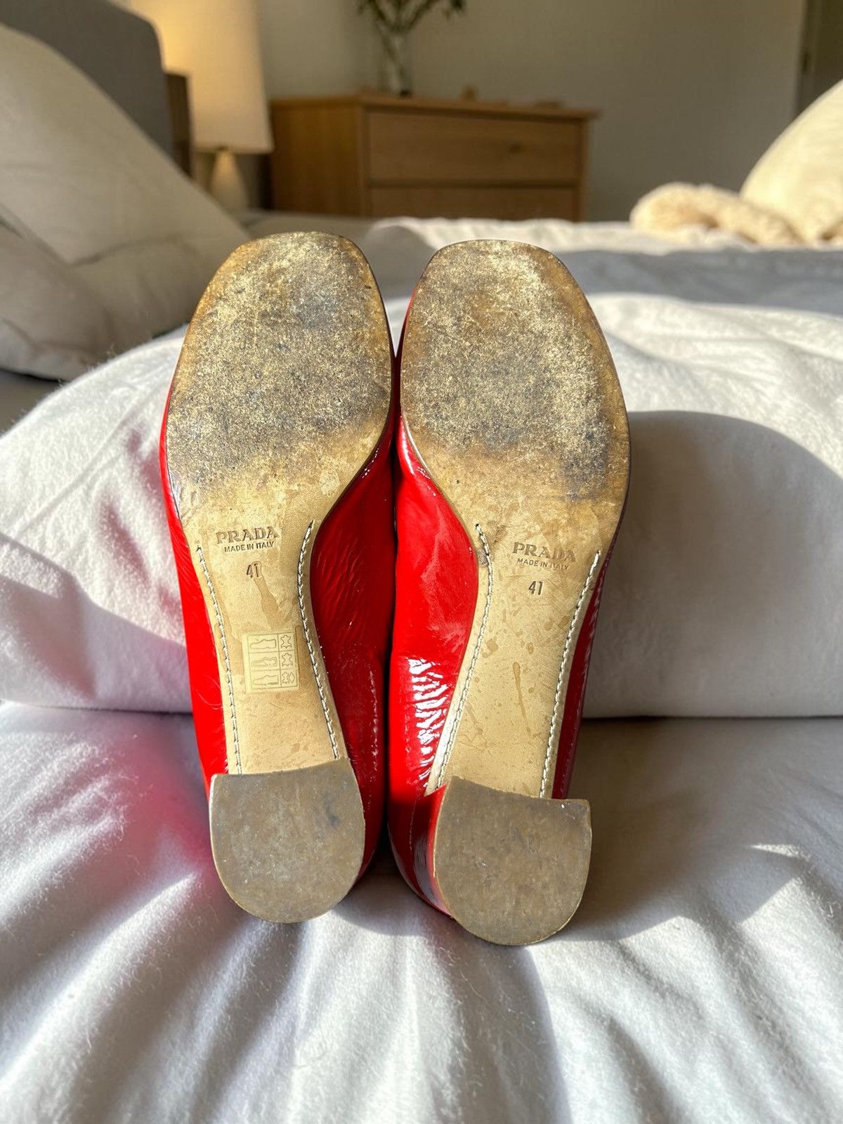 Prada PRADA Red Patent Leather Heels / Loafers (Women’s) Size US 10 / IT 40 - 7 Thumbnail