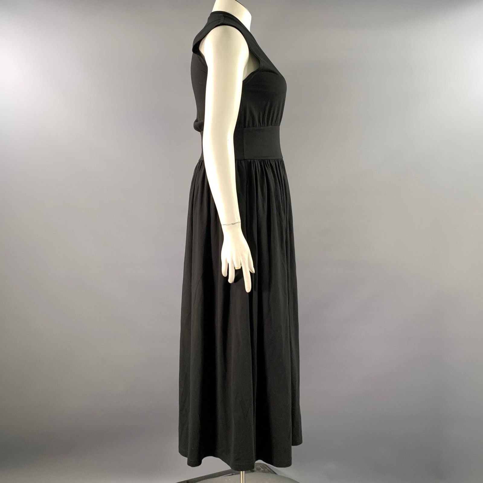 Toteme TOTEME Size L Black Cotton Sleeveless Long Dress Size L / US 10 / IT 46 - 2 Thumbnail