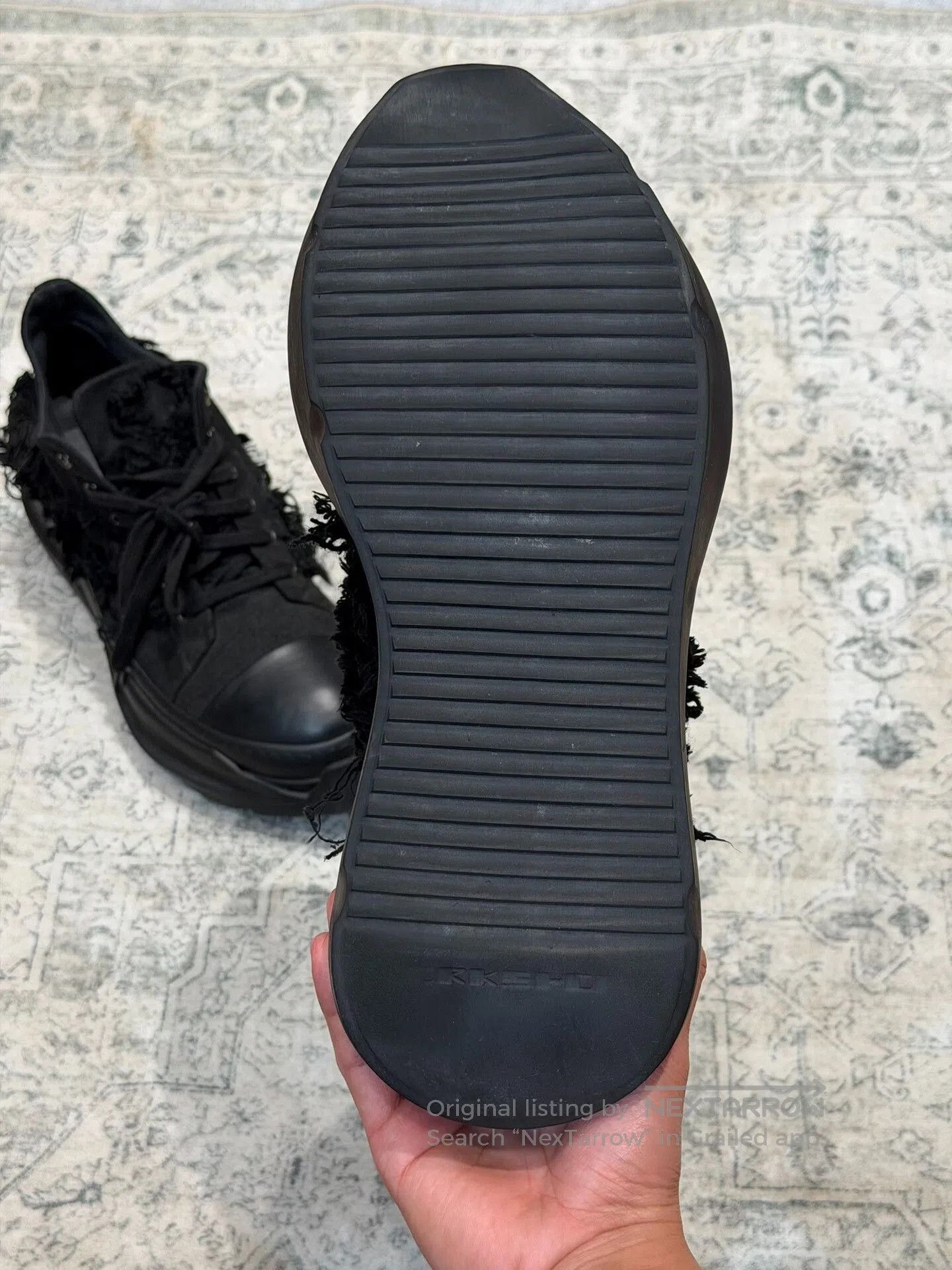 Rick Owens Drkshdw Rick Owens DRKSHDW Platform Distressed Sneakers. Size US 10 / EU 43 - 8 Thumbnail
