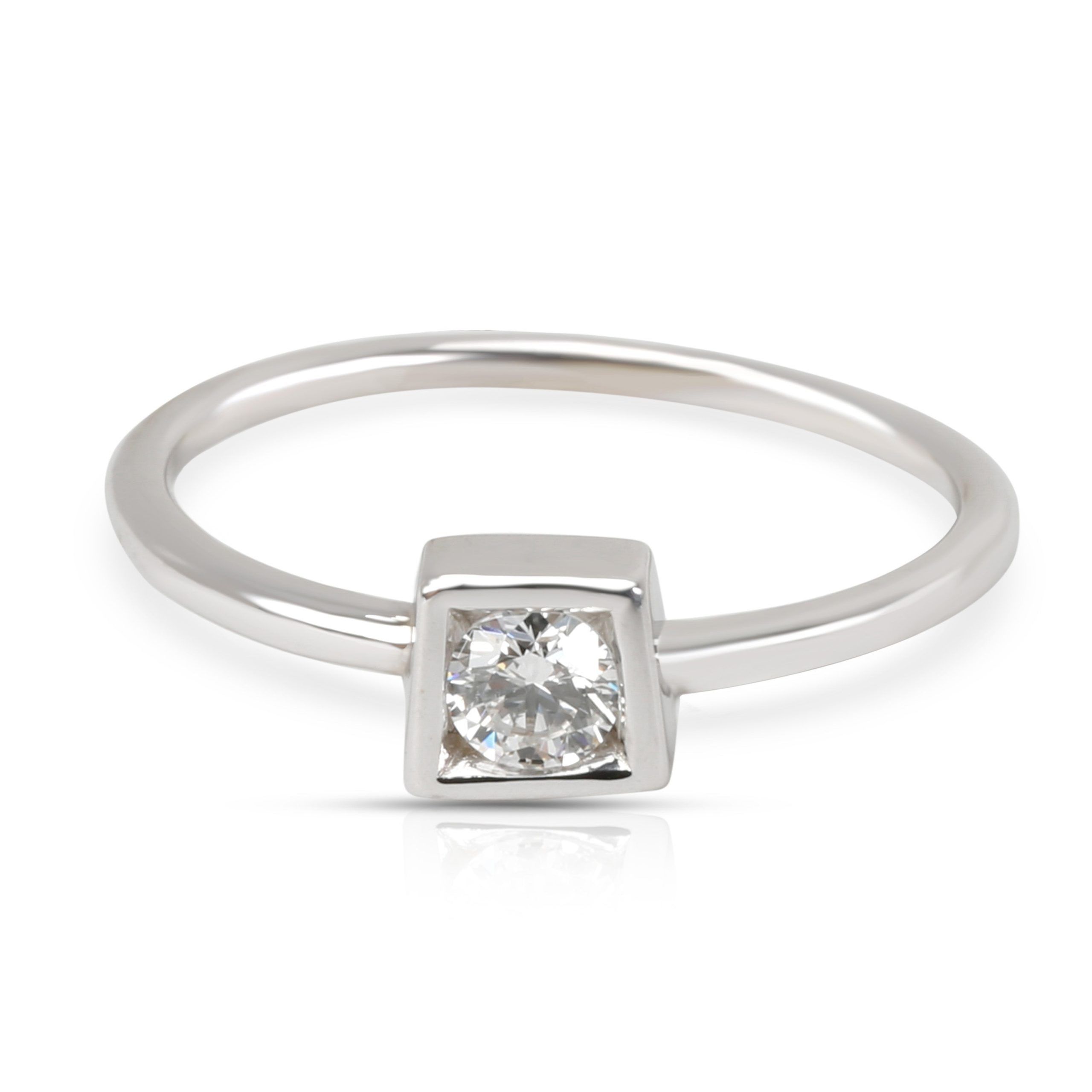 Tiffany Frank Gehry Torque Bead Diamond Solitaire Ring in