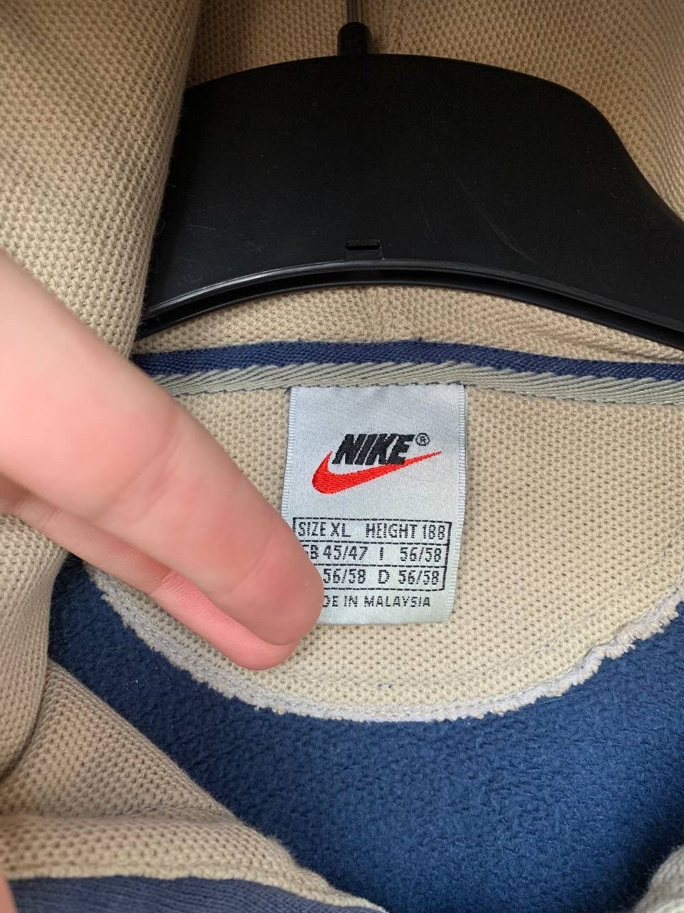 Nike × Vintage Nike Vintage Hoodie Faded Style Y2K Drill Big Logo Size US XL / EU 56 / 4 - 5 Thumbnail