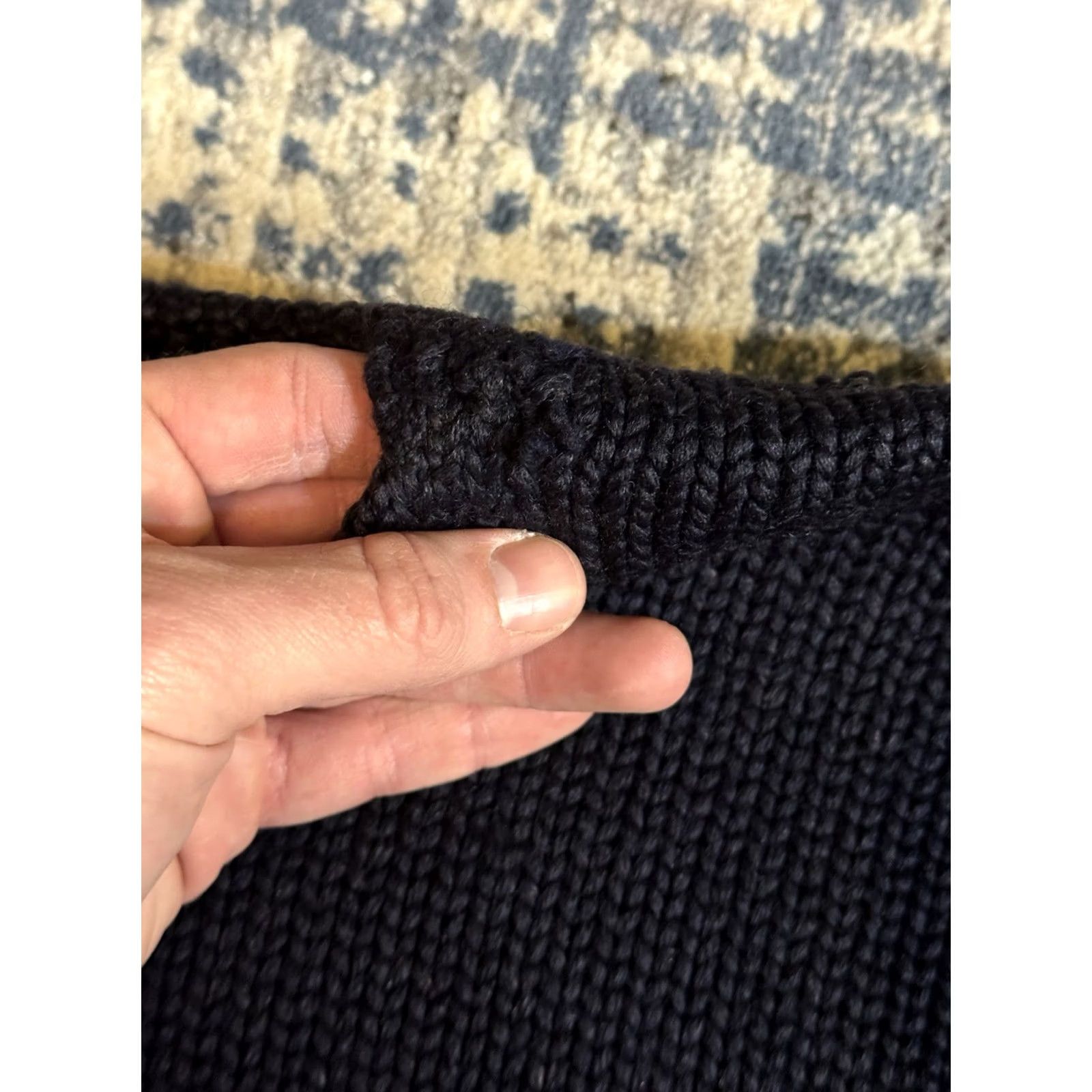 J.W. Brine VINTAGE James W. Brine Knit Sweater M Dark Navy Blue 1920s 1930s Boat Neck Size US M / EU 48-50 / 2 - 4 Thumbnail