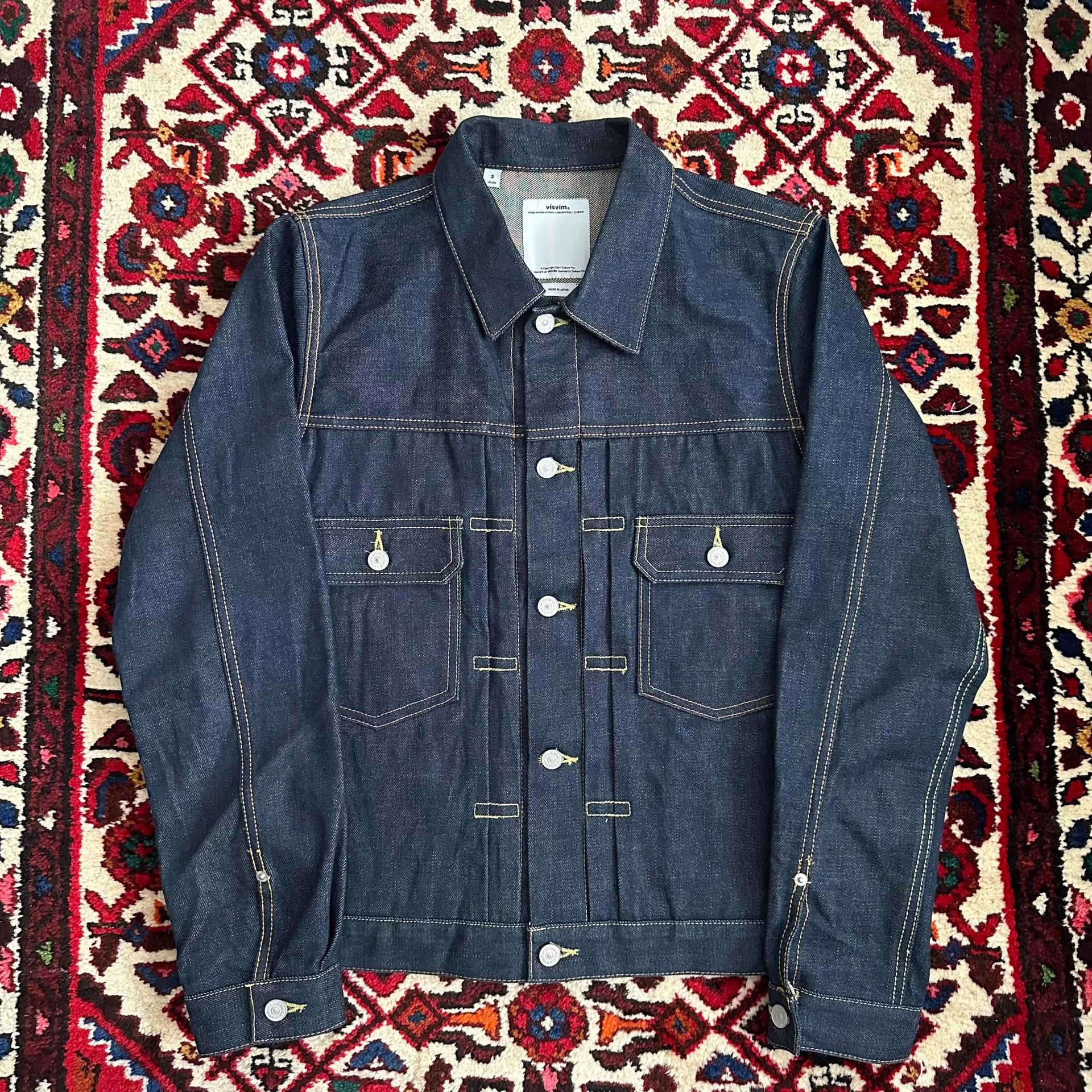 Visvim visvim 17ss 101 jkt raw denim jacket size 3 new Size US L / EU 52-54 / 3 - 2 Thumbnail
