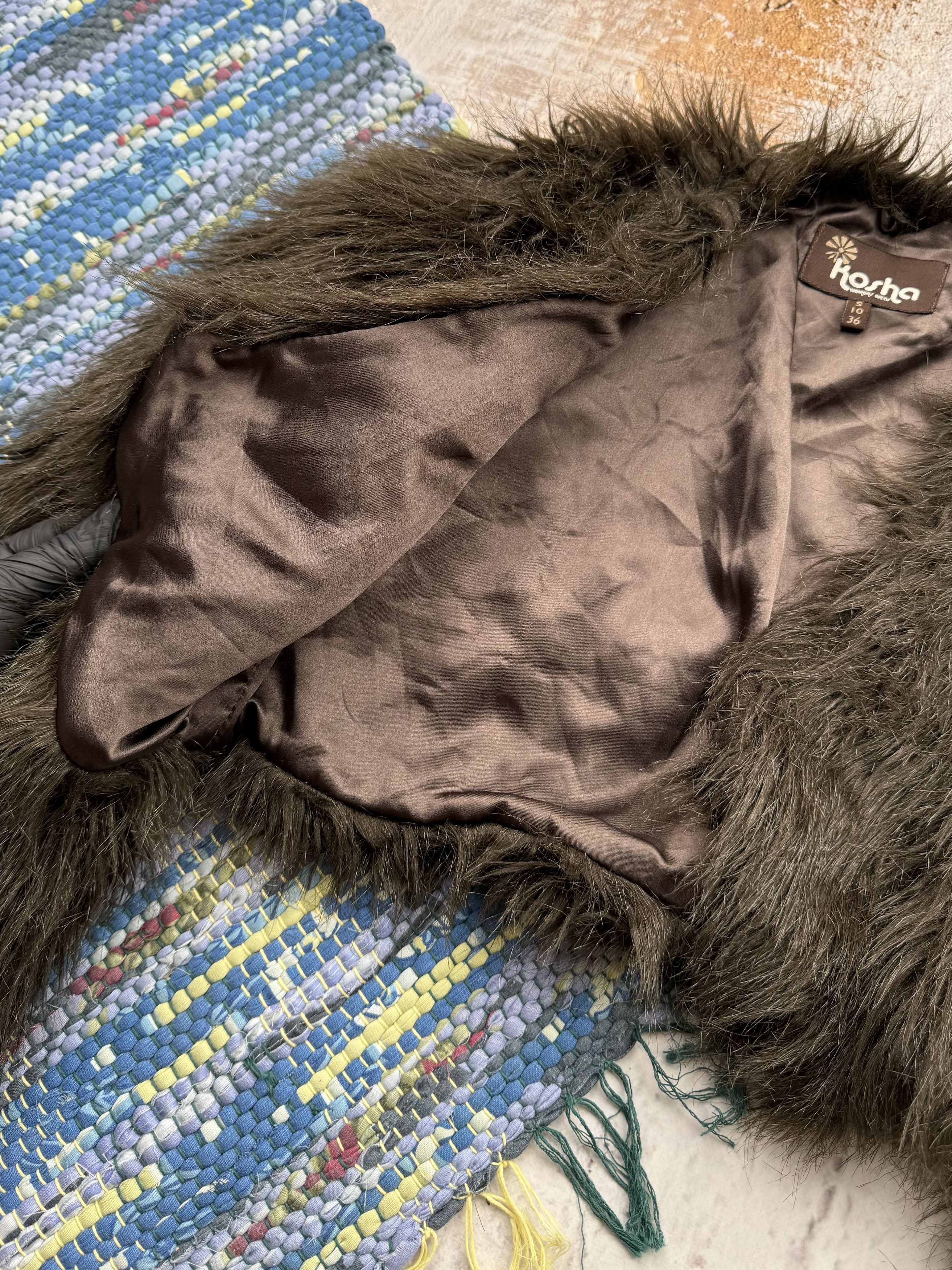 Vintage Vintage Cropped Faux Fur Coat A413D15(433) Size S / US 4 / IT 40 - 4 Thumbnail