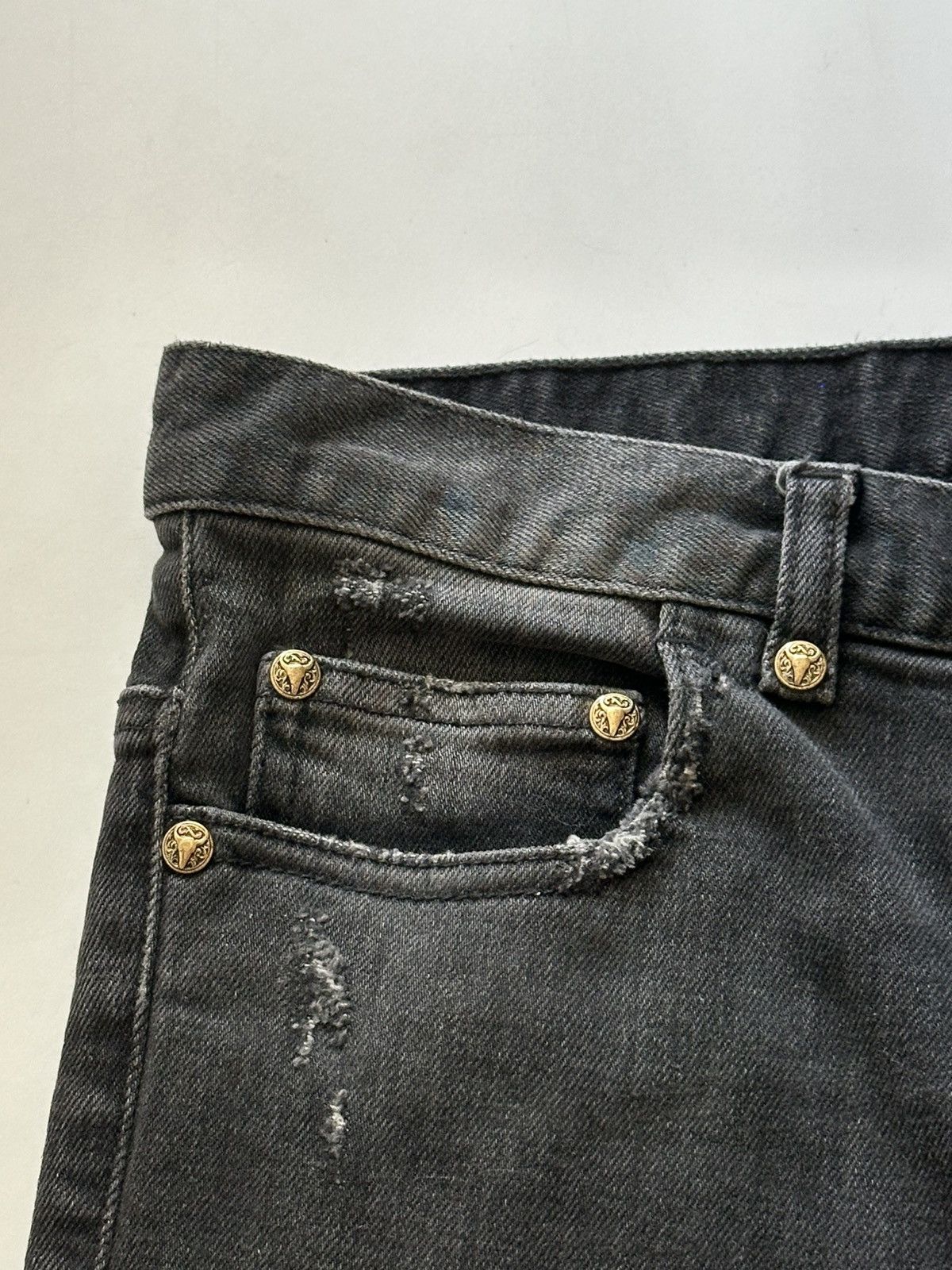 Balmain BALMAIN Decarnin SS2011 Distressed Skinny Gray Denim Jeans Size US 29 - 16 Thumbnail