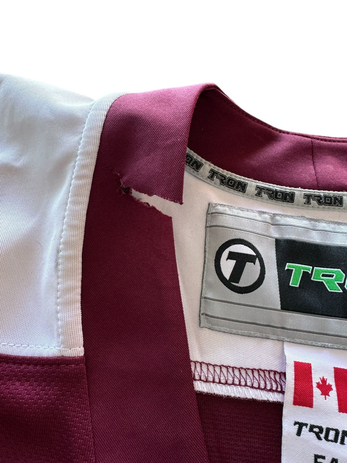 Other × Vintage Vintage Oversized Tron Blank Burgundy Baggy Hockey Jersey Size US L / EU 52-54 / 3 - 9 Thumbnail
