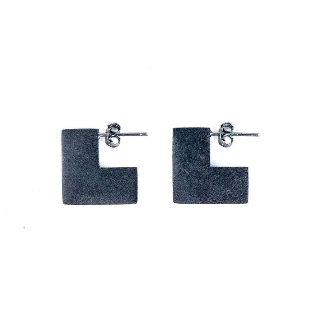 Jewelry Tiny Geometric Square Stud Earrings 925 Sterling Ear Gift Size ONE SIZE - 6 Thumbnail
