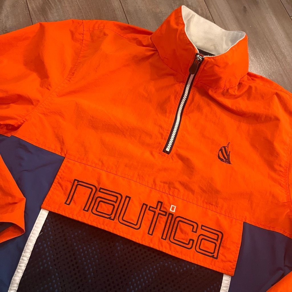 Nautica Nautica Orange and Blue Windbreaker Jacket Men Medium Size US M / EU 48-50 / 2 - 2 Thumbnail
