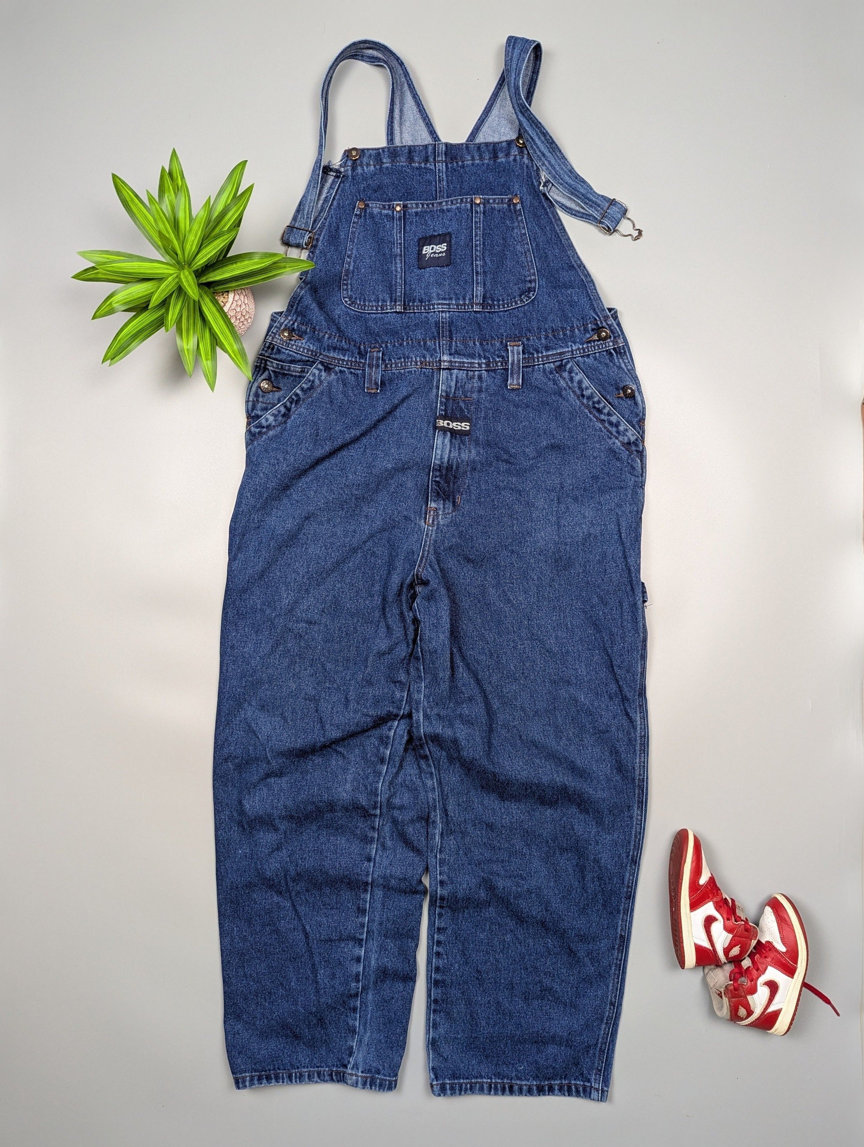 Hugo Boss BOSS Jeans Denim Overalls Men’s M Blue 80s 90s Vintage Size US 32 / EU 48 - 2 Thumbnail