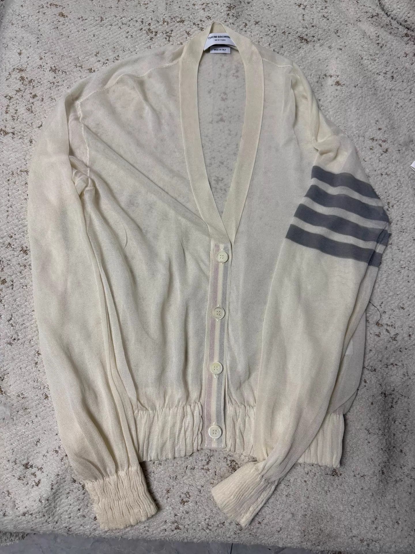 Thom Browne Thom Browne Beige Silk Blouse 42 99 New Size M / US 6-8 / IT 42-44 - 1 Thumbnail