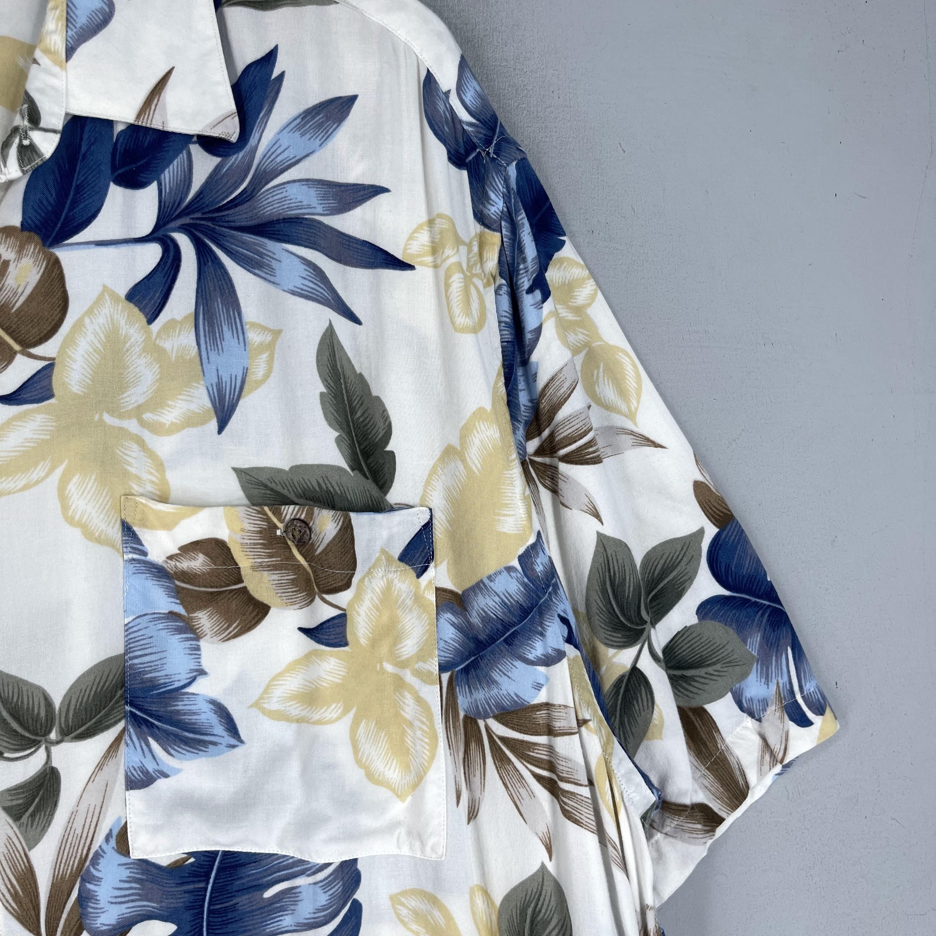 Japanese Brand × Vintage Vintage Aloha Tropical Floral Motive Hawaii Shirt Button Up Size US XL / EU 56 / 4 - 3 Thumbnail