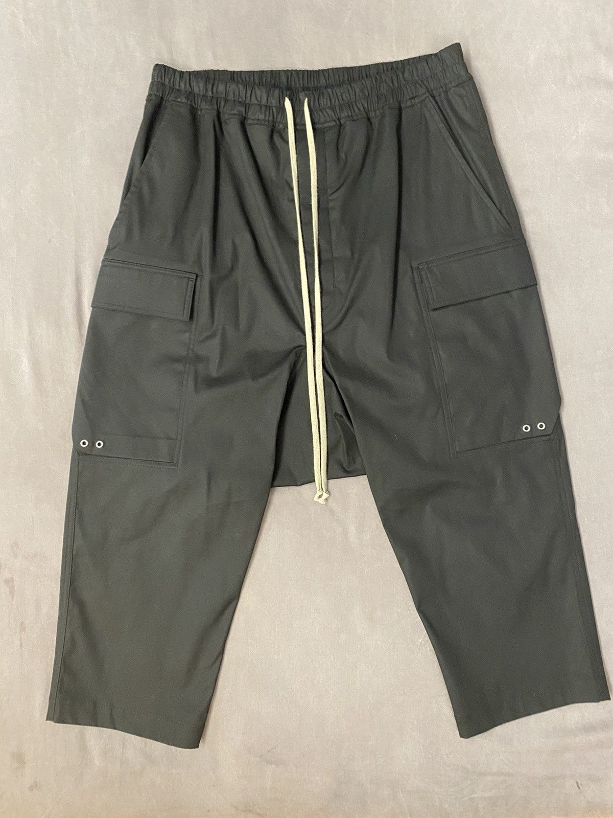 Rick Owens Mainline Cropped Cargo Pants Size US 33 - 2 Thumbnail