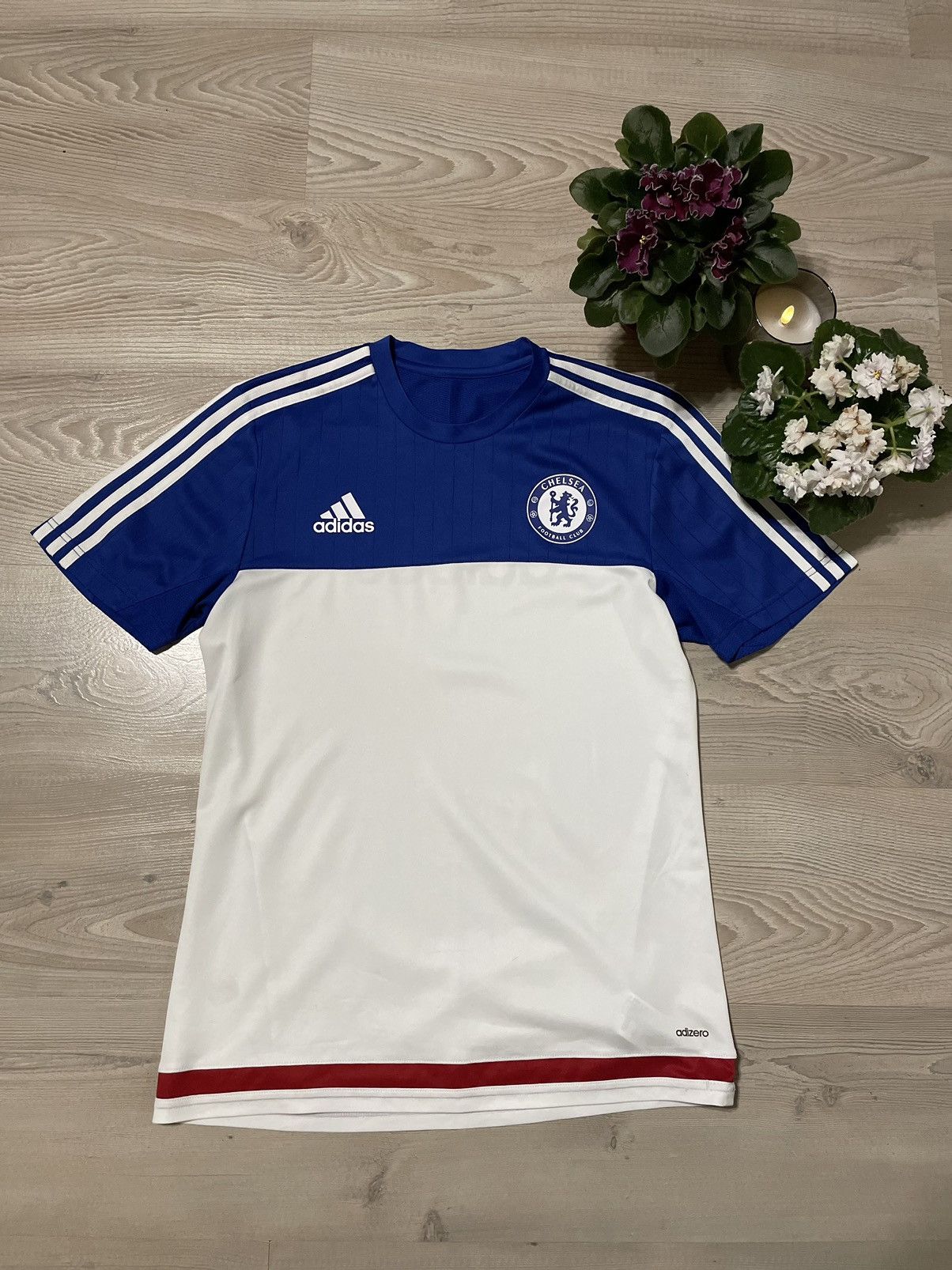 Pre-owned Adidas X Soccer Jersey Adidas Chelsea Vintage Soccer Jersey Medium In Blue White