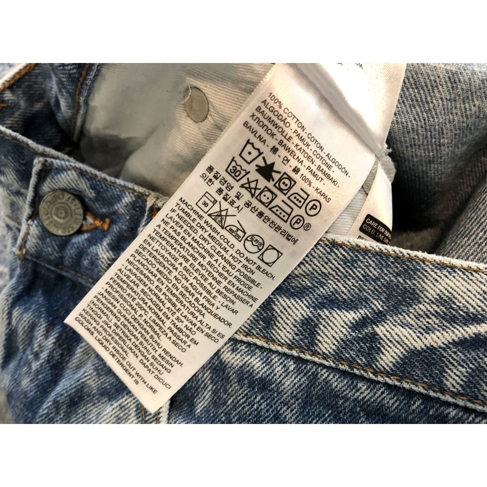 Levi's VINTAGE Levi's 501XX Authorized Jeans Made in USA LVC Mens 28x31 NWT Blue Denim Cotton Straight 501 XX USA Mens Size US 28 / EU 44 - 7 Thumbnail