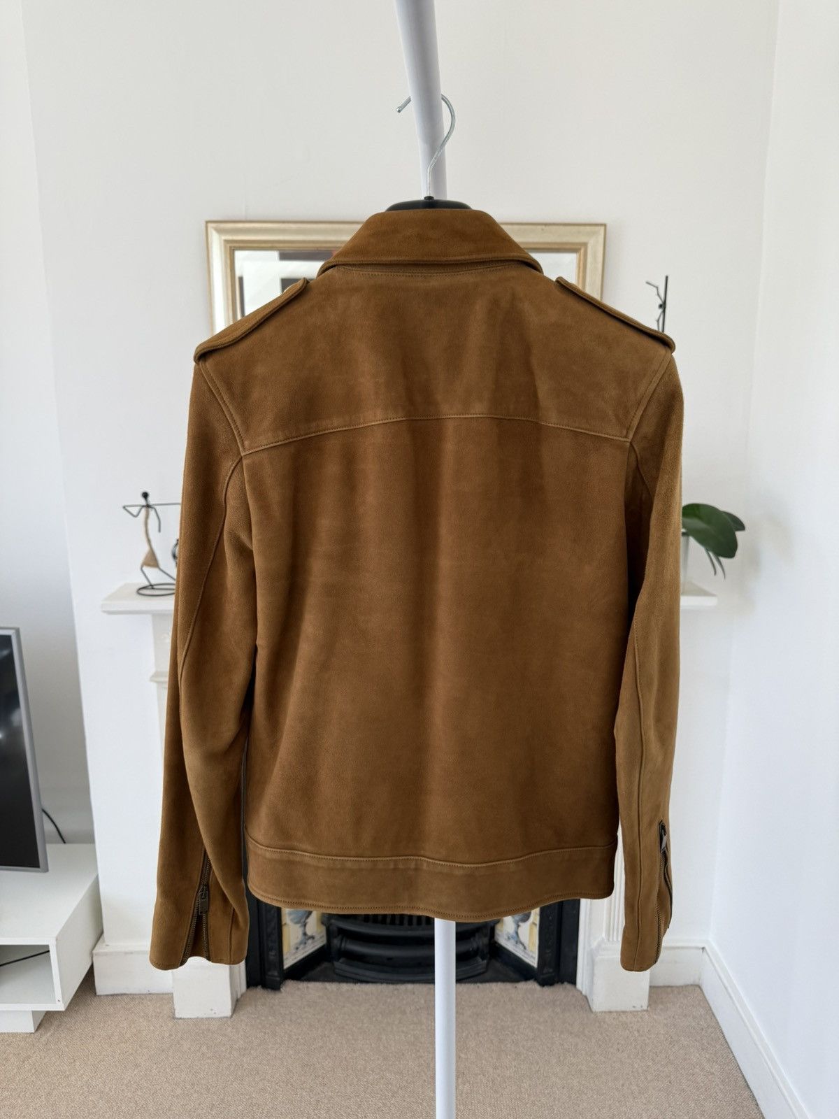 Hedi Slimane × Saint Laurent Paris FW13 Saint Laurent Goat Leather Tan Suede Jacket Size US M / EU 48-50 / 2 - 4 Thumbnail